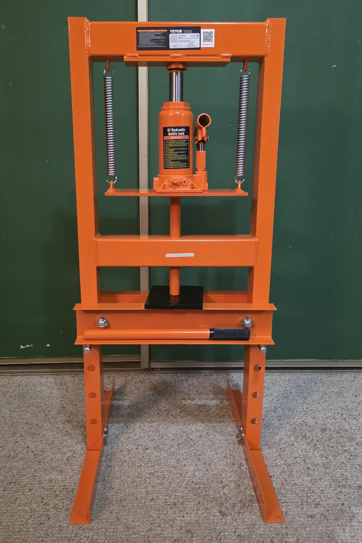VEVOR Hydraulic Shop Press, 30 T H-Frame Pneumatic Shop Press with Press Plate & Triangular Support, Stable Garage Floor Adjustable Hydraulic Press with Relief Valve, Fit for Bending & Straightening customer photo 2