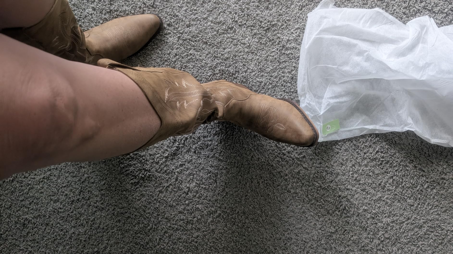 IUV Cowboy Boots For Women Western Cowgirl Boots Mid Calf Snip Toe customer photo 1