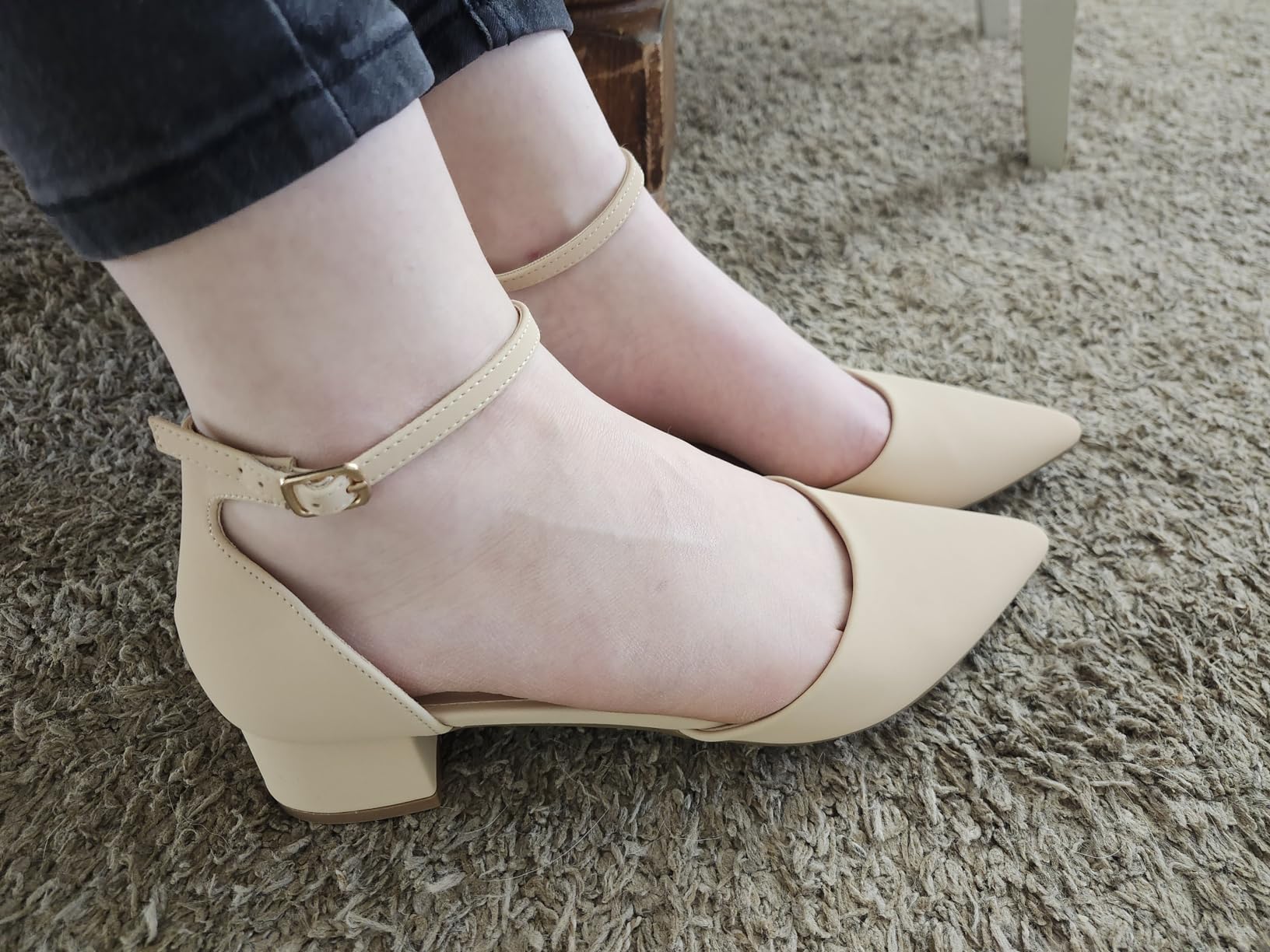 DREAM PAIRS Women's Low Heel Pointed Toe Dress Pumps customer photo 2