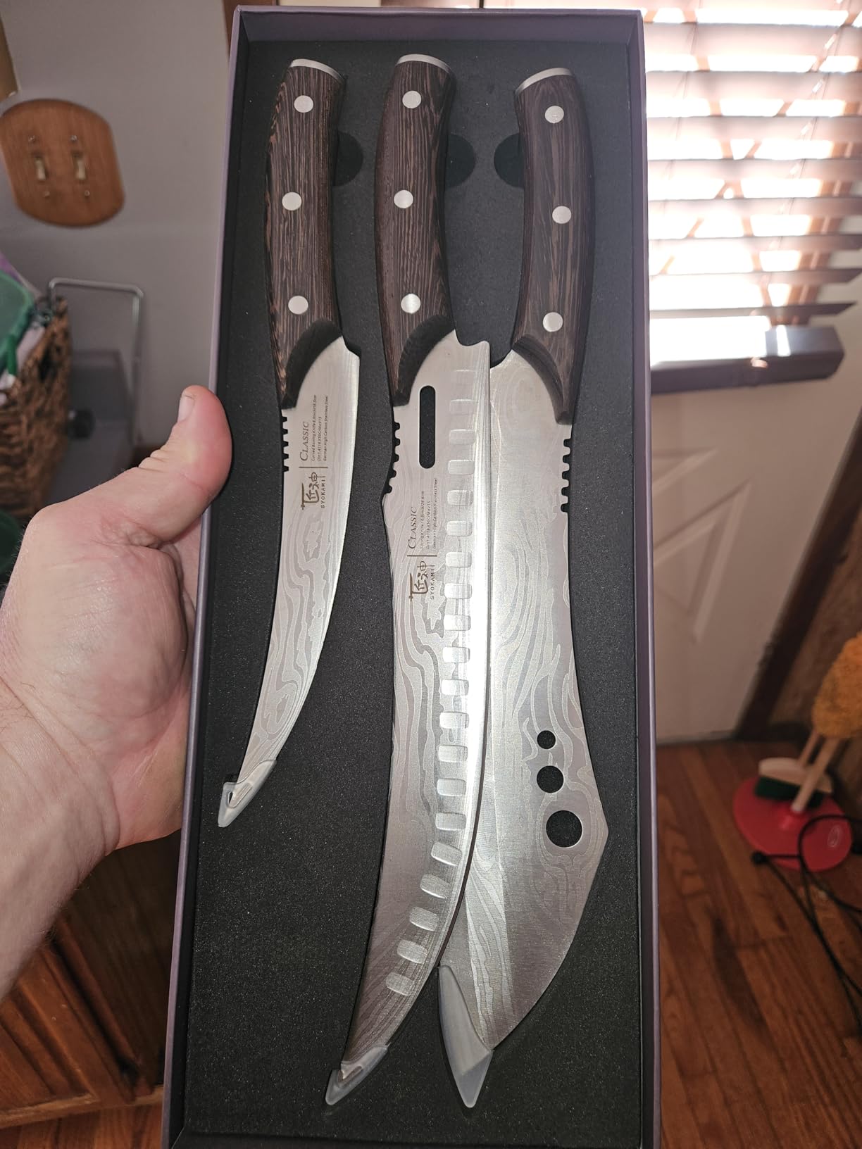 SYOKAMI Butcher Knife Set, Cleaver, Breaking & Boning Knife for Meat & BBQ customer photo 2