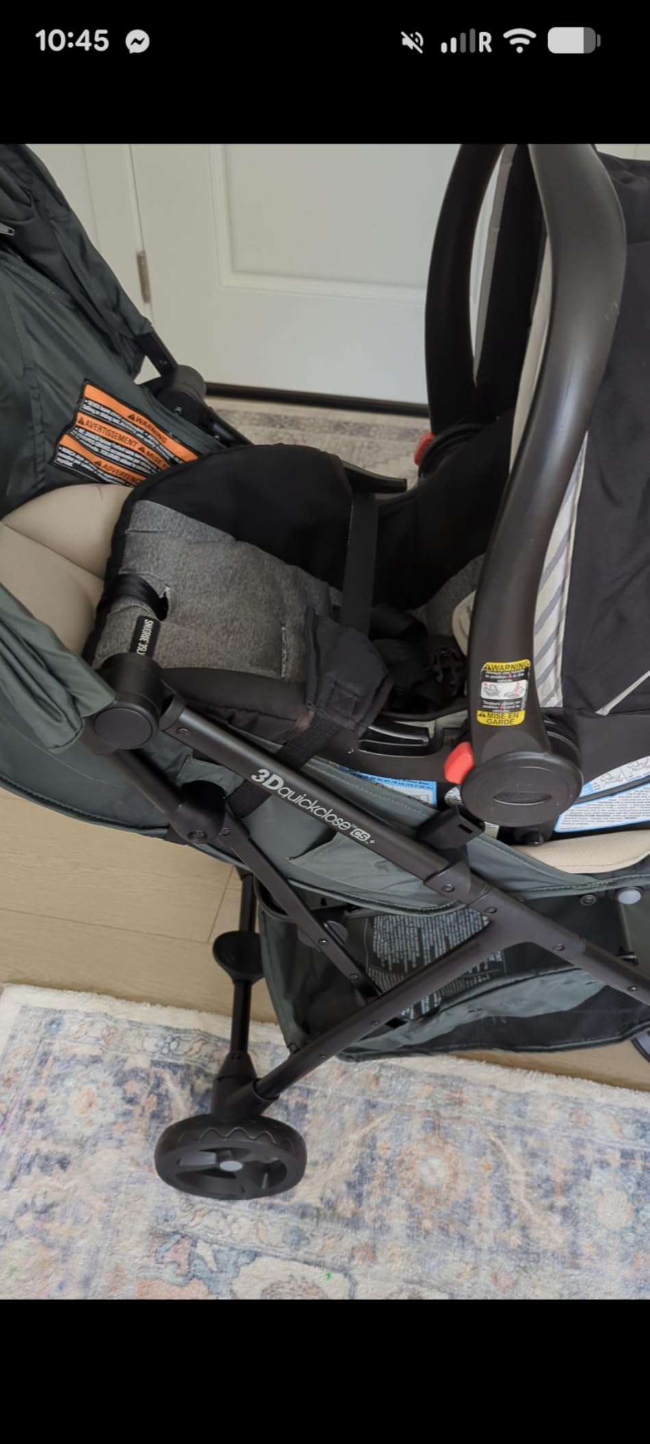 Ingenuity 3Dquickclose CS+ Compact Fold Stroller - Lightweight Stroller with Oversized Canopy, Extra-Large Storage and Compact Fold, Black customer photo 2