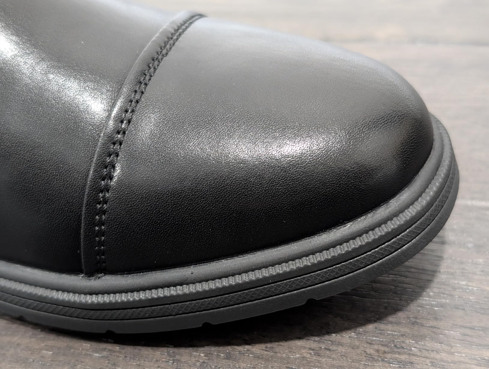 Men's Orthopedic Business Leather Dress Shoes: Comfortable Arch Support Plantar Fasciitis Formal Tuxedo Oxford, Casual Fashion Modern Wingtip Slip On Loafers for Foot and Ankle Pain Relief customer photo 2