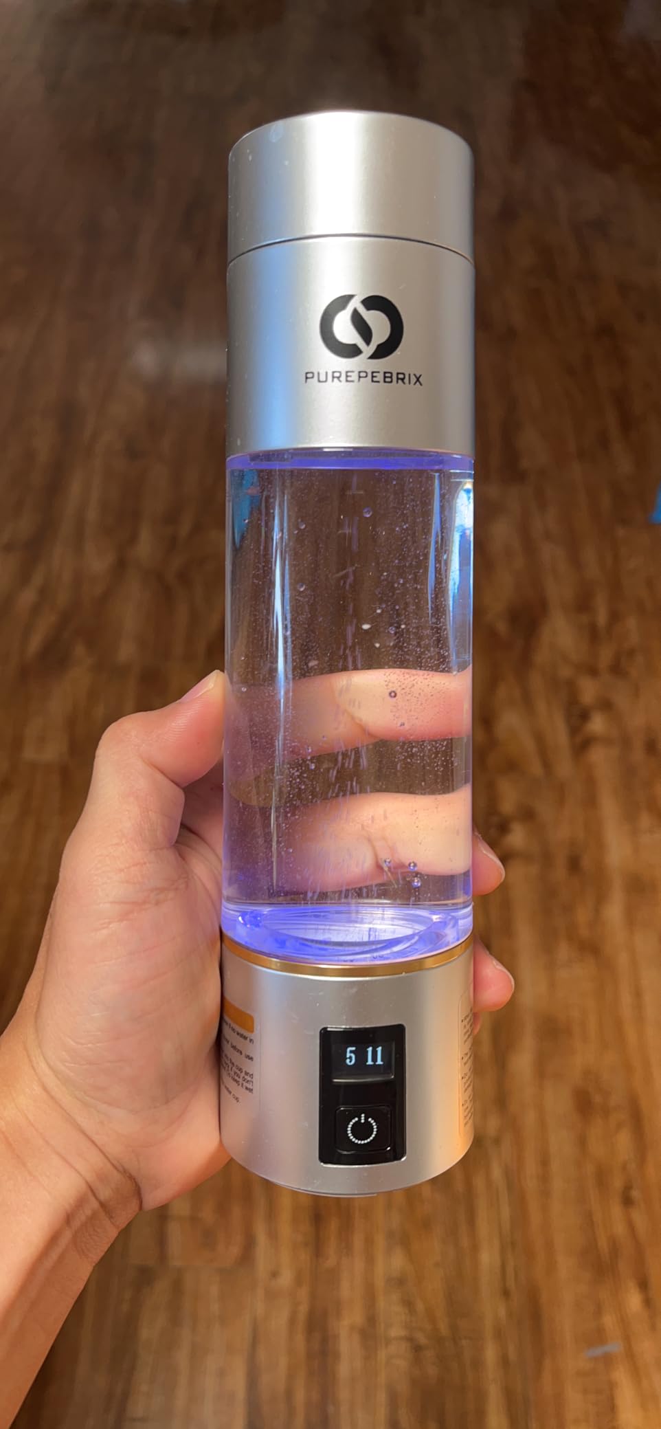 PUREPEBRIX Hydrogen Water Bottle | IHSA Certified 7560 PPB customer photo 1