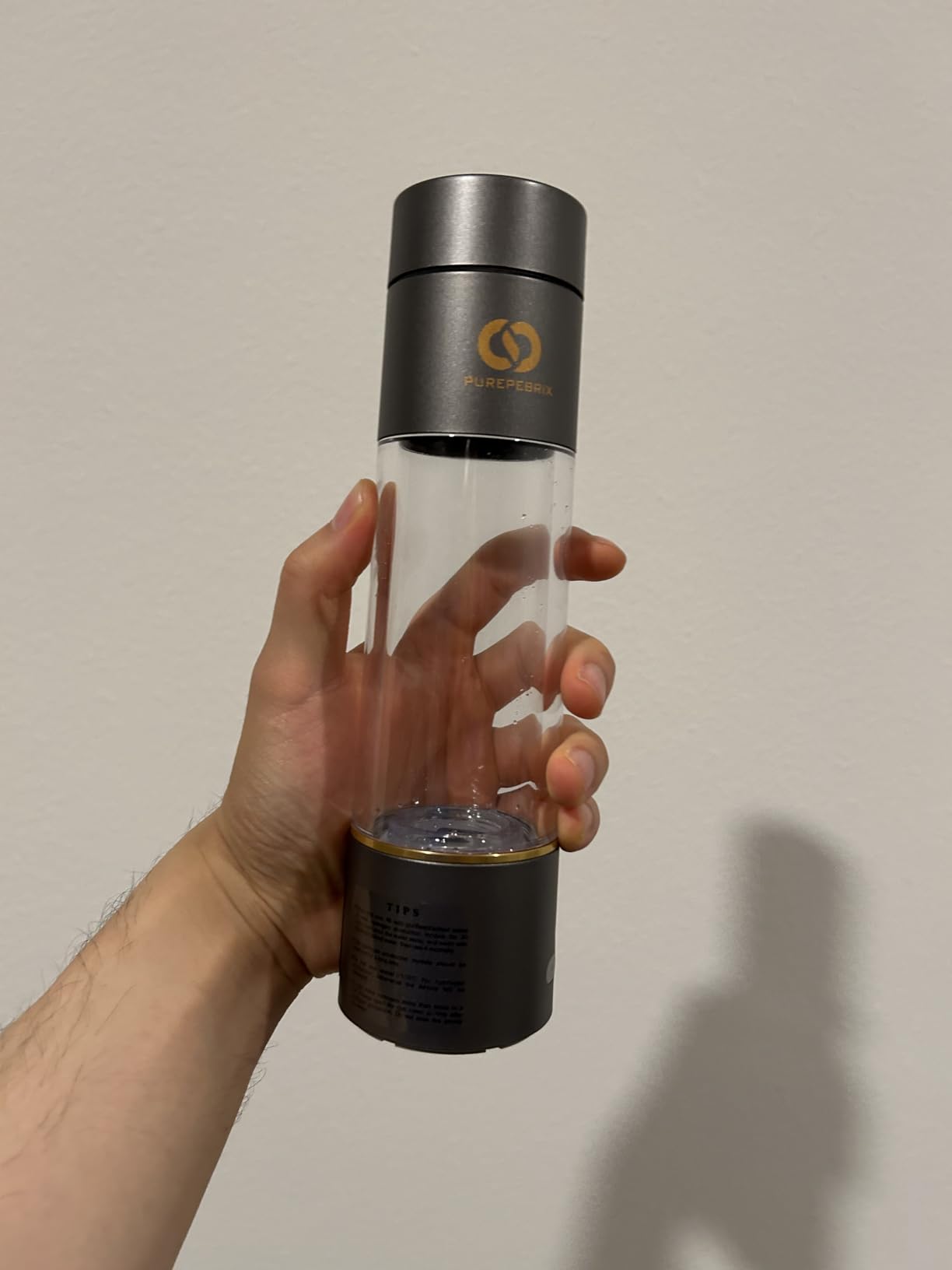 PUREPEBRIX Hydrogen Water Bottle | IHSA Certified 7560 PPB customer photo 2