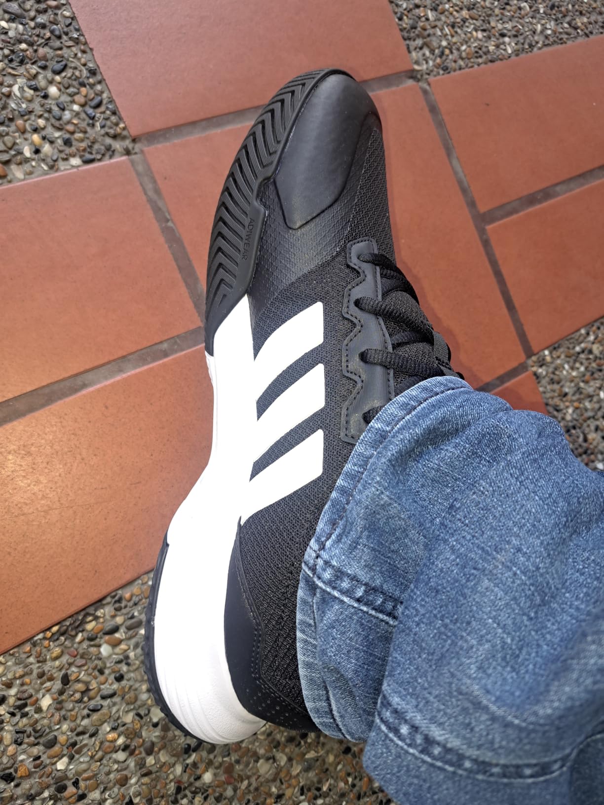 adidas Mens Gamecourt 2.0 Tennis Sneakers Shoes - Black customer photo 2