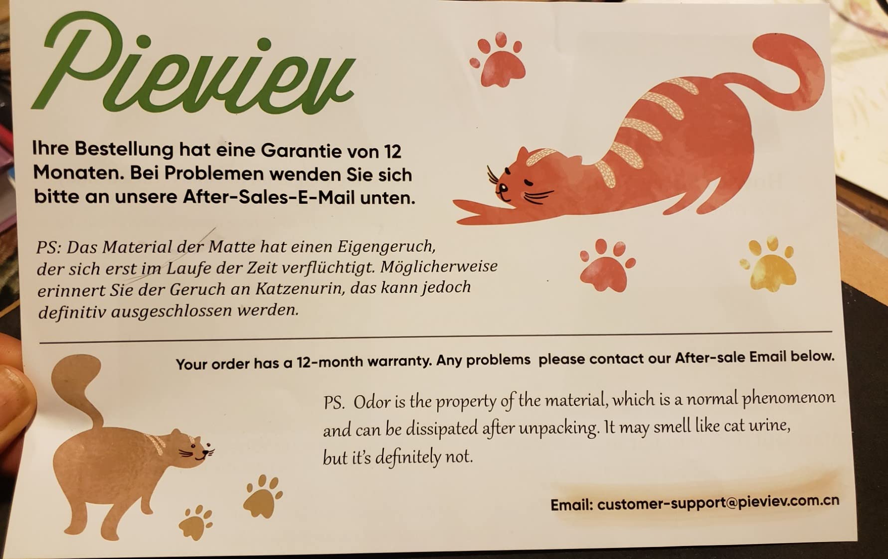 Pieviev Silicone Cat Litter Mat, Traps Litter & Easy to Clean, 34'' x 22'' customer photo 2