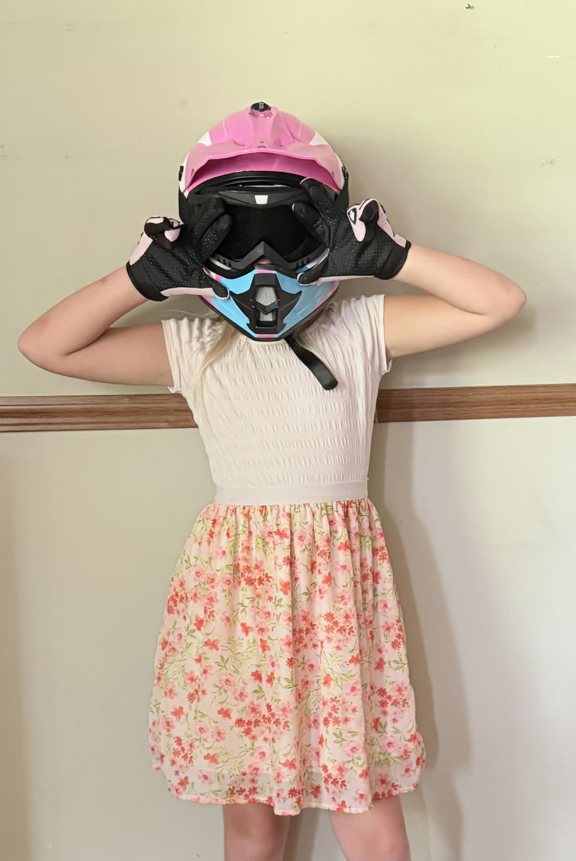 Youth Kids Dirt Bike Helmet DOT Approved, Full Face Motocross Set customer photo 2