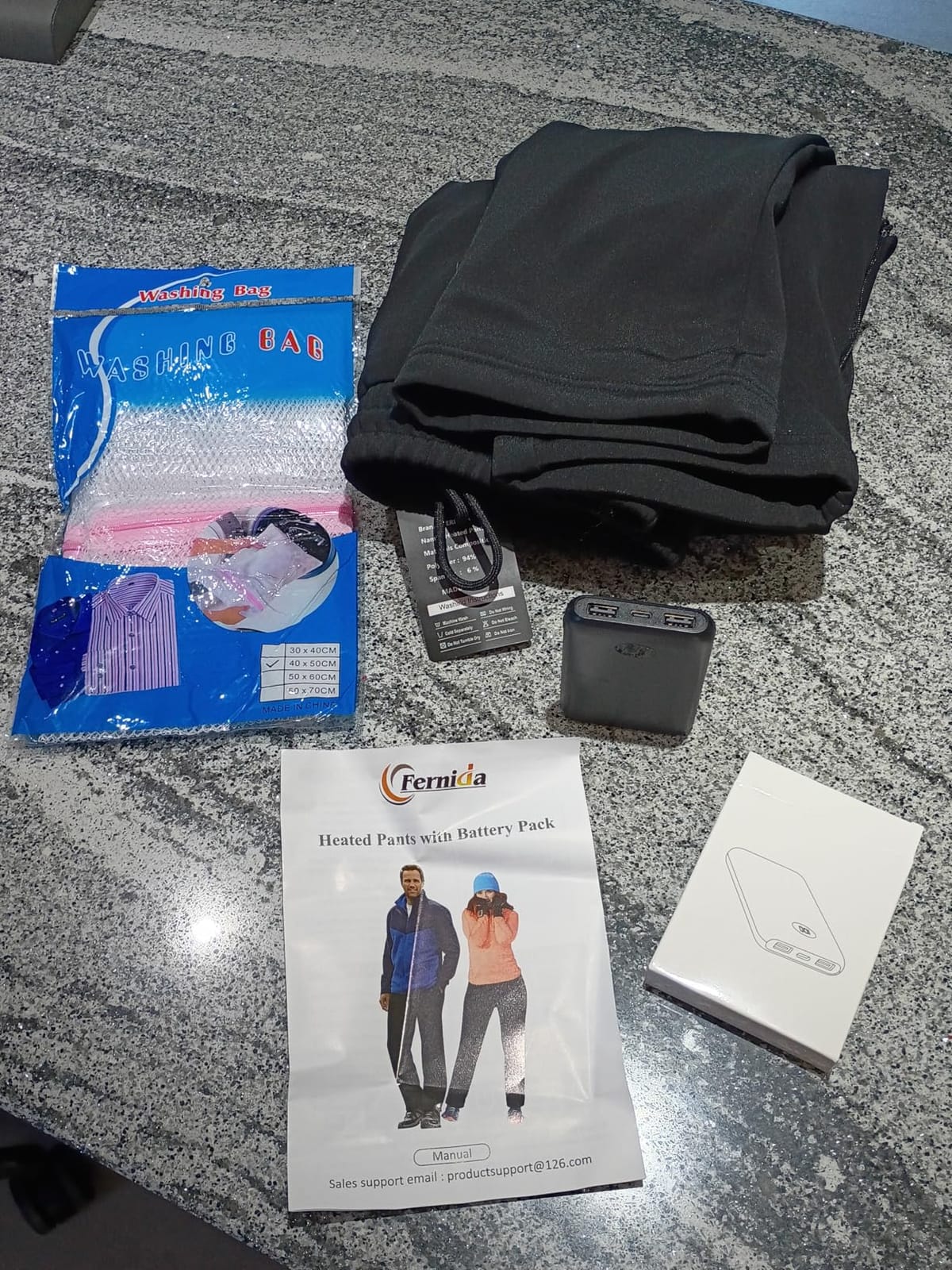FERNIDA Heated Pants for Women Men with Battery Pack Fleece Electric Pants customer photo 1