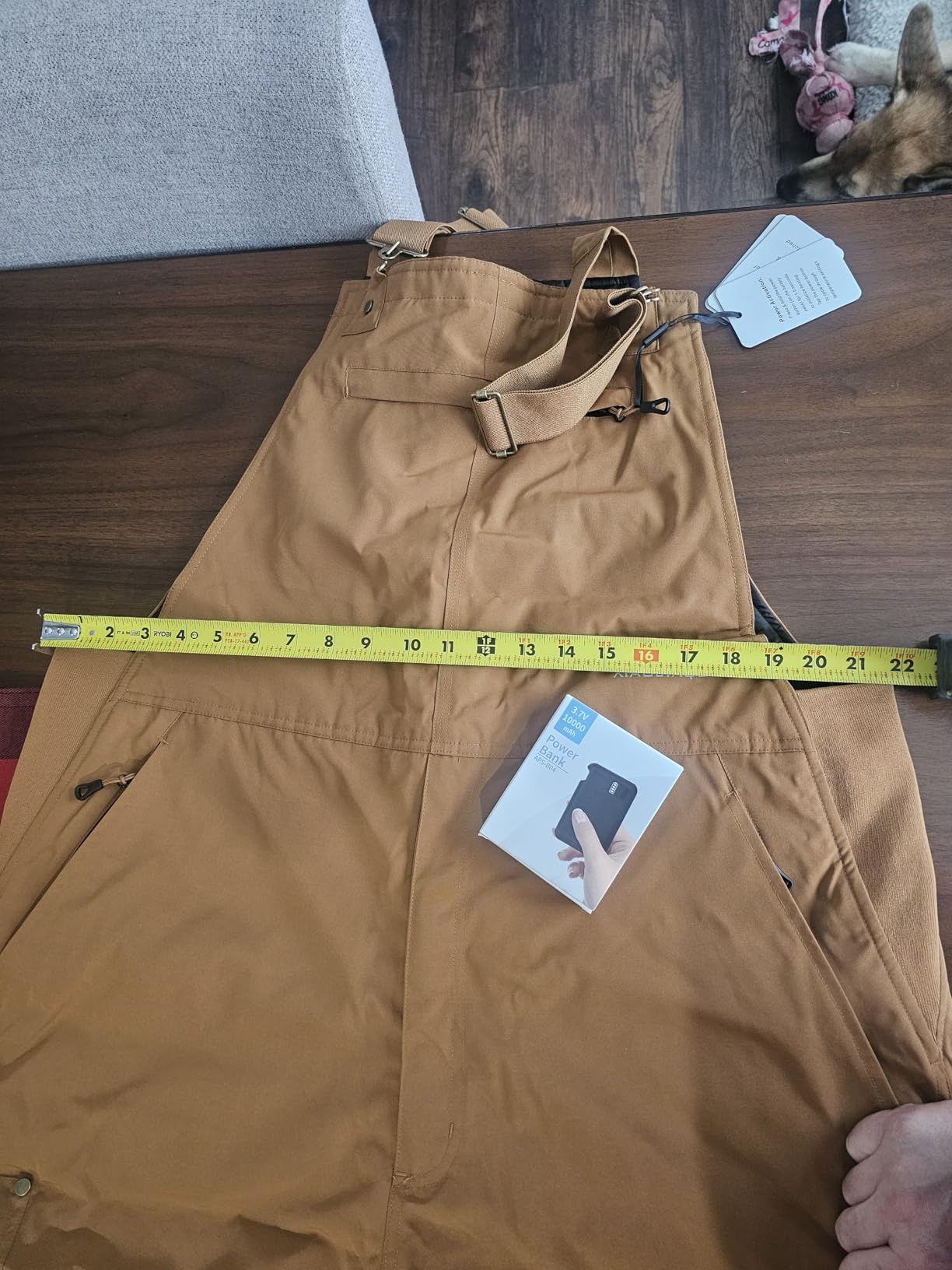 Men’s Heated Insulated Bib Overalls with Battery Pack, Relaxed Fit customer photo 2