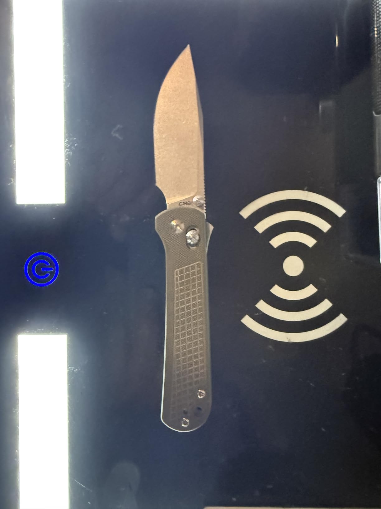 CJRB Bolt Pocket Knife, 3.25'' AR-RPM9 Steel Blade, Recoil Lock V2 | Textured G10 Handle, Thumb Stud, 3-Way Opening, Deep Carry Pocket Clip, Pocket Knife for EDC Outdoor, J1960 Blue customer photo 1