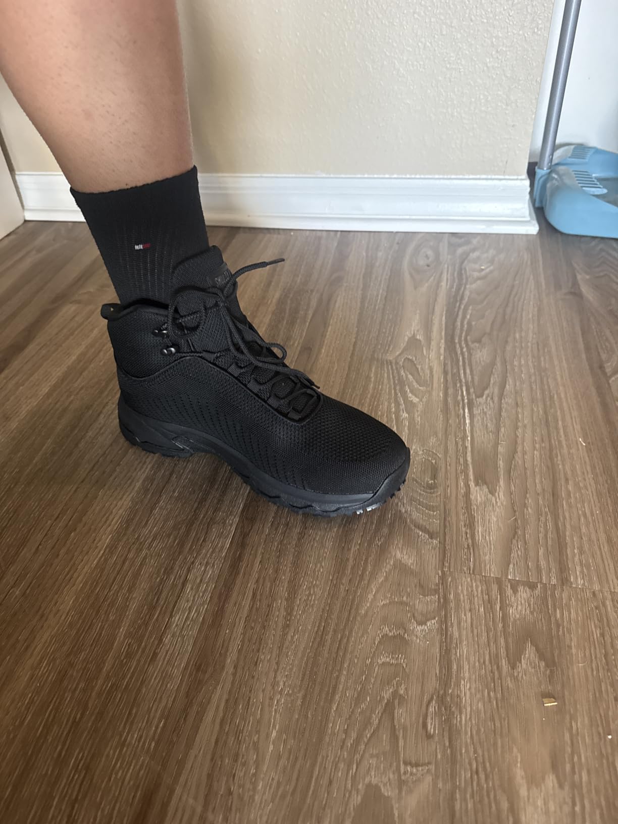 SHULOOK Non Slip Work Boots for Men Restaurant Kitchen Food Service Black customer photo 2