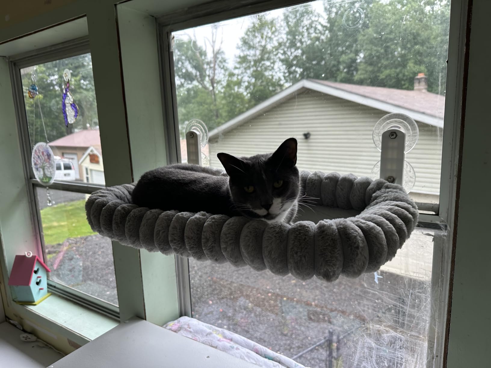 Zakkart SnugCloud Foldable Cat Window Perch (Cream White, M) customer photo 1