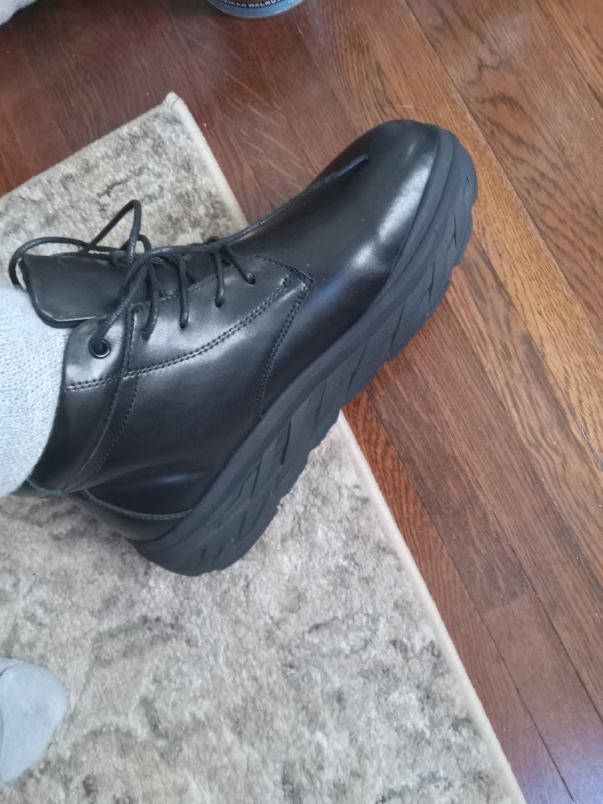 Women's Orthopedic Diabetic Winter Ankle Boots: Wide Toe Box Comfortable Arch Support Plantar Fasciitis Leather Oxford Mid Boots customer photo 2