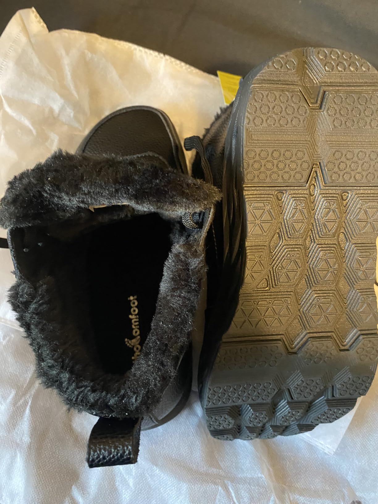 Women's Orthopedic Diabetic Winter Boots: Wide Toe Box Comfortable Arch Support Plantar Fasciitis Dress Leather Oxfords Walking Shoes, Casual Warm Snow Mid Ankle Boots for Neuropathy and Foot Pain customer photo 2