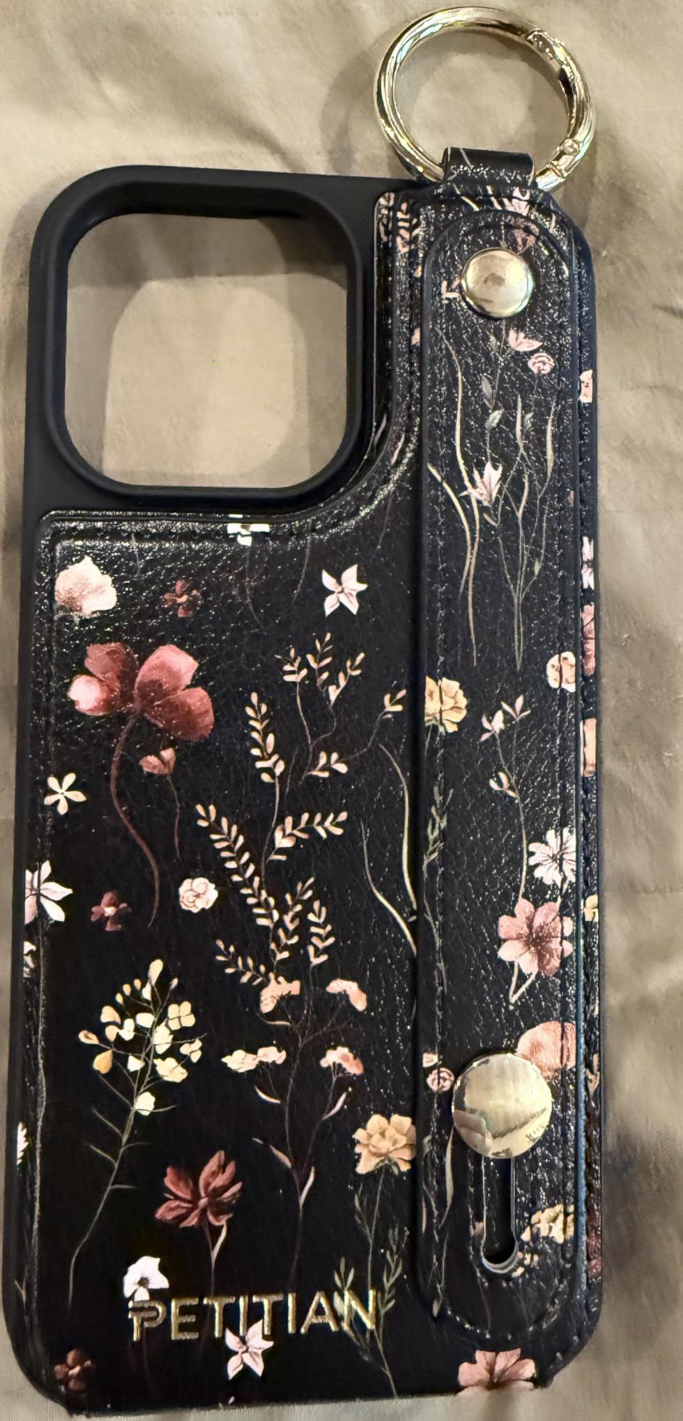 Petitian for iPhone 14/13 Wallet Case for Women, Growing Flower | Credit Card Holder, Wristband Strap, Leather Phone Cover, Cute Girly Aesthetic, RFID Blocking, Unique Design for Teen Girls customer photo 2