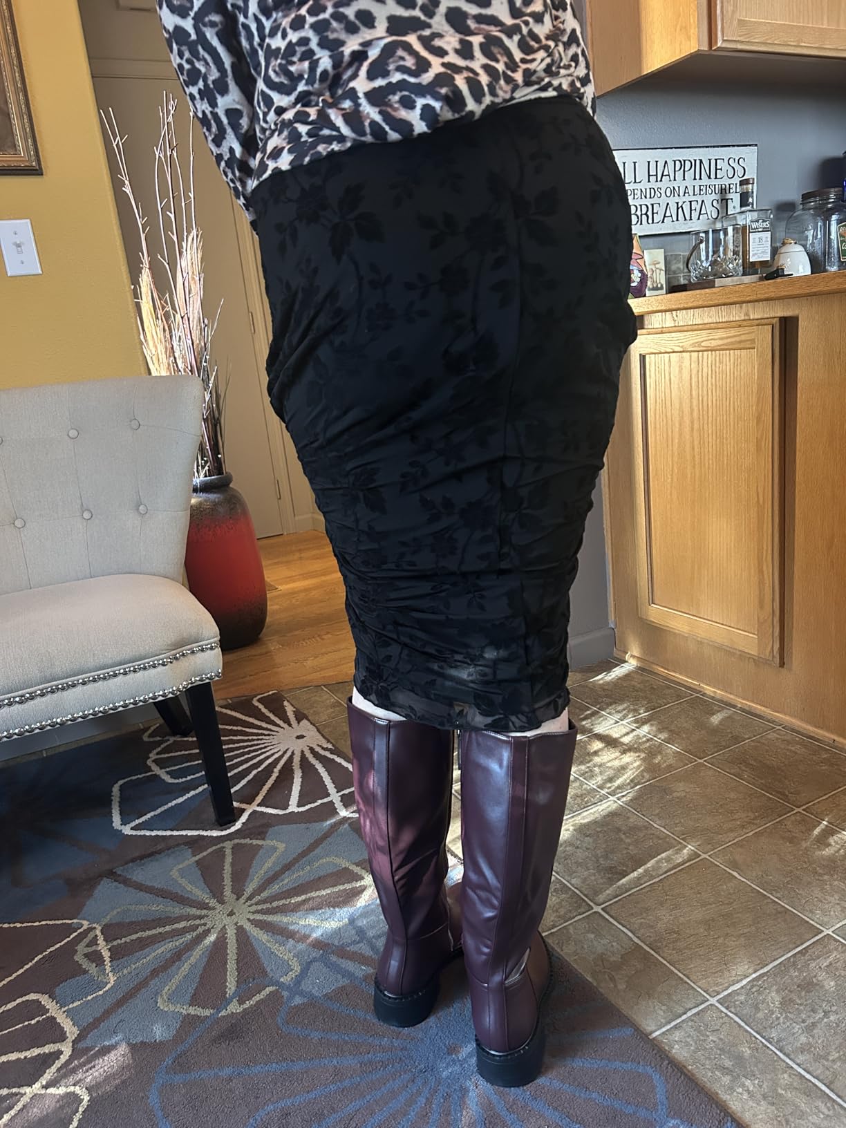 Leather Knee High Boots for Women customer photo 2