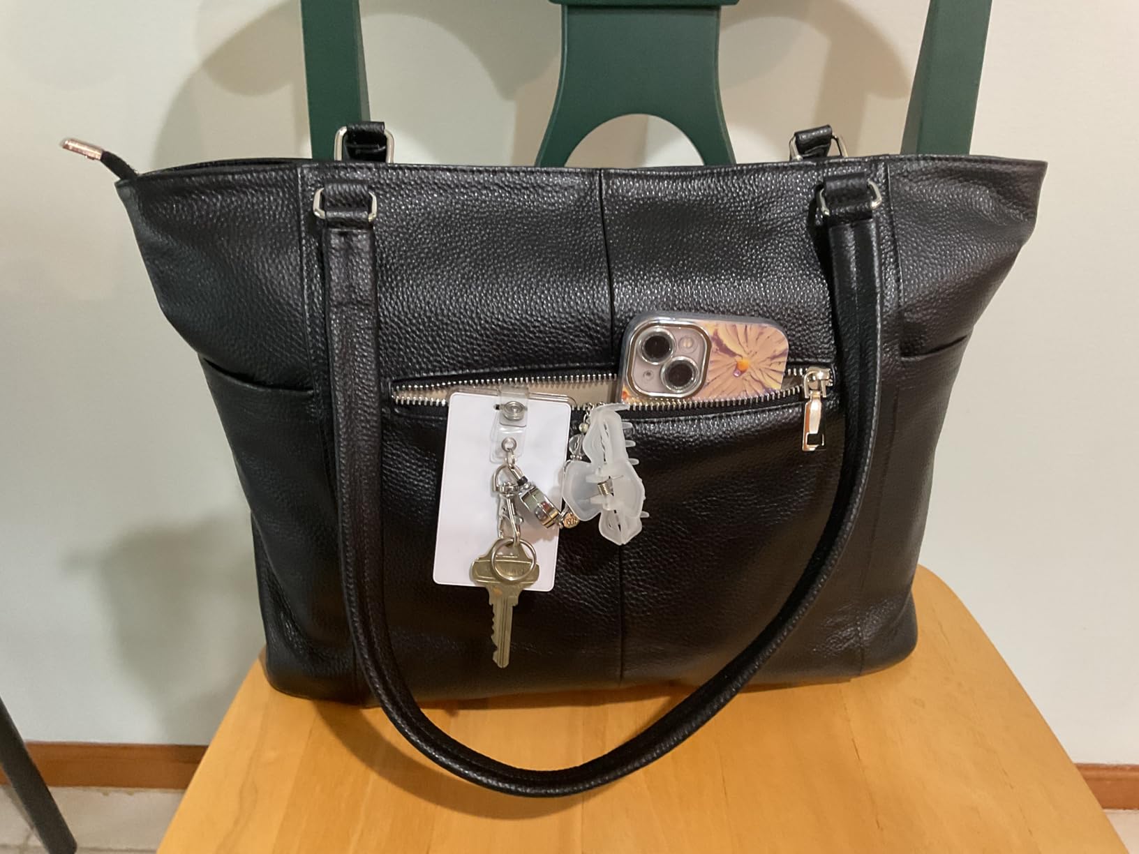 befen Genuine Leather Tote Bag for Women Work Tote Purse Shoulder Handbags customer photo 1