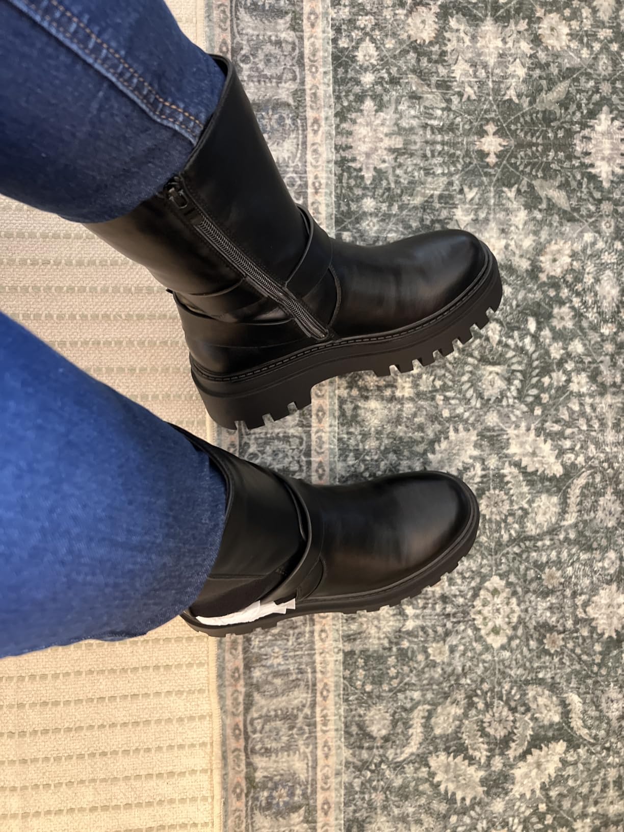 Women Chelsea Ankle Boots: Wide Width Round Toe Boots Fashion customer photo 2