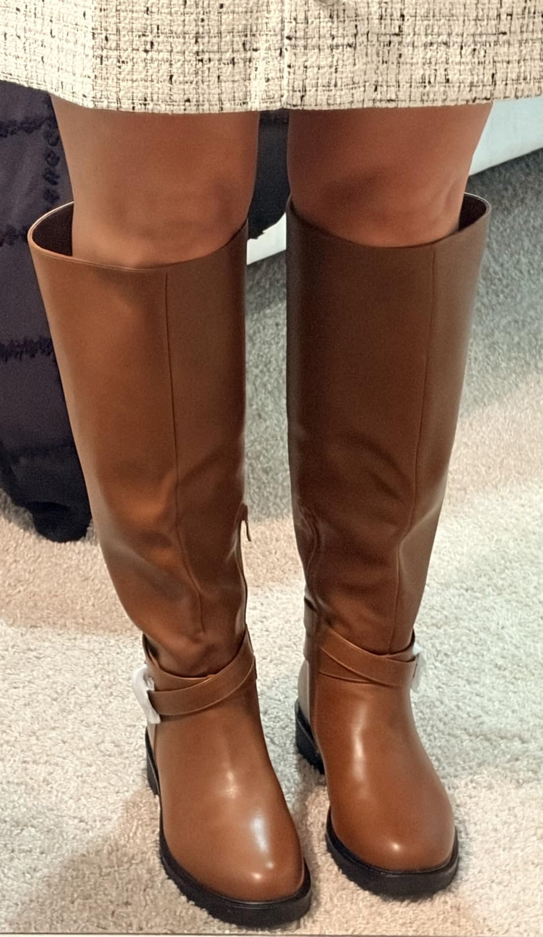 CELLENZ Women Knee High Boots: Wide Calf Comfortable Low Heel Flat Boot customer photo 1