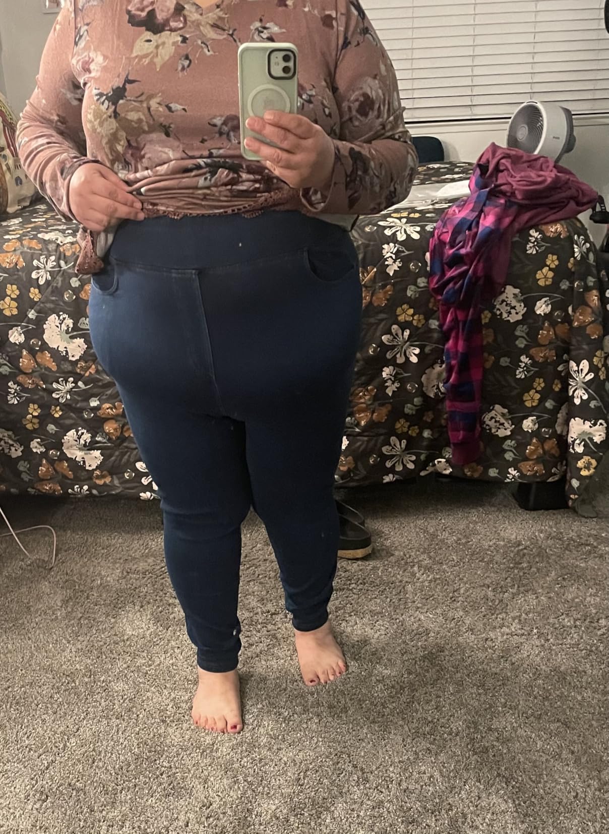 IUGA Stretchy Jeans for Women Pull On Jeggings High Waist Denim Leggings customer photo 2