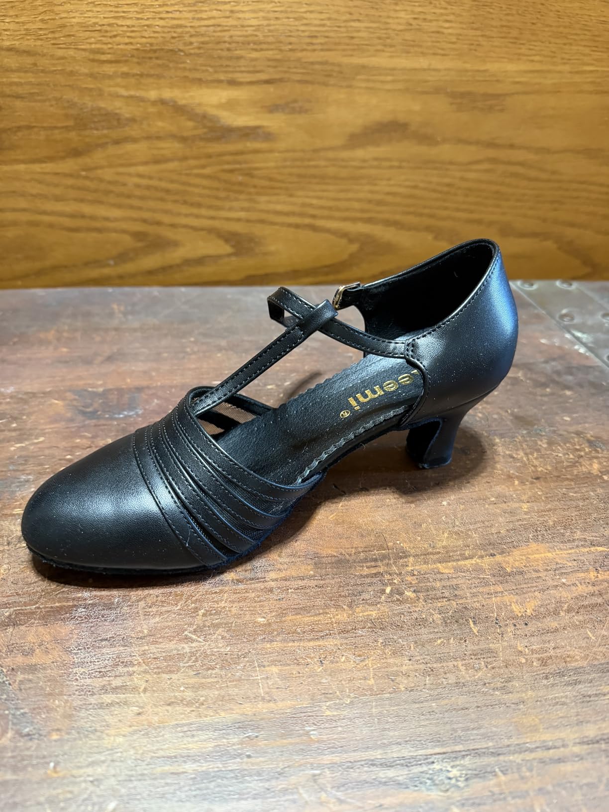 Keemi Character Shoes for Women,T-Strap Ballroom 1920s Shoes Women,Leather Black Non-Slip Women's Latin Salsa Tango Flamenco Dancing Shoe customer photo 2