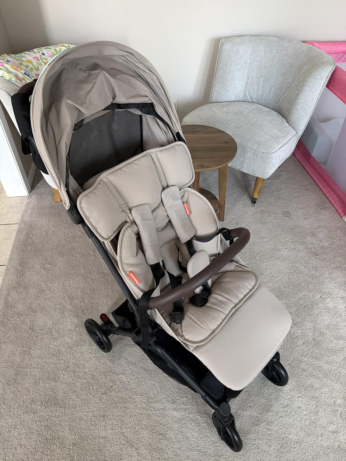 Mamazing Ultra Air Lightweight Baby Travel Stroller with Carbon Fiber Frame | Compact & Airplane-Friendly, One-Handed Fold, 11.6 lbs, UPF50+ Canopy, Under-Seat Basket, Perfect for Toddler Travel, Khaki customer photo 1