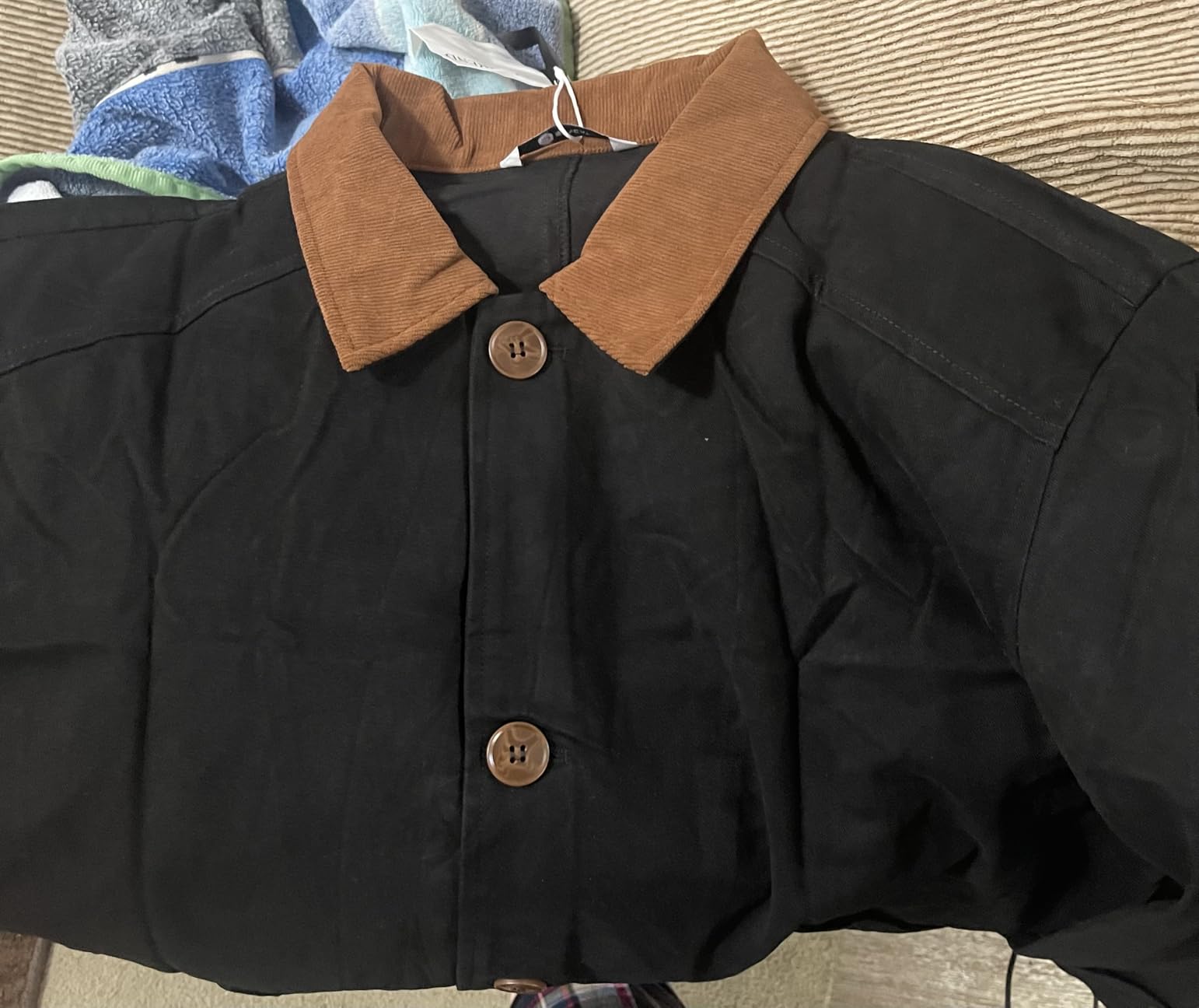Runcati Mens Lightweight Jackets Casual Stylish Button Down Barn Jacket customer photo 1