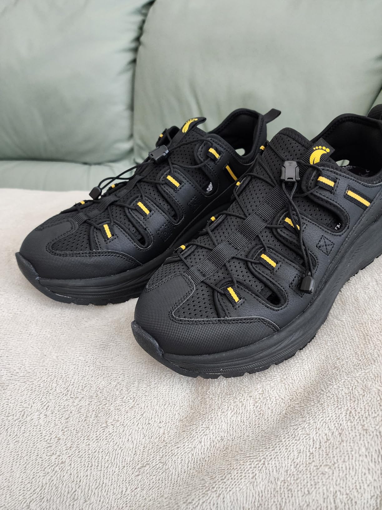 OrthoComfoot Men's Orthopedic Close Toes Hiking Sandals: Arch Support Plantar Fasciitis Trekking Athletic Sport Shoes customer photo 1