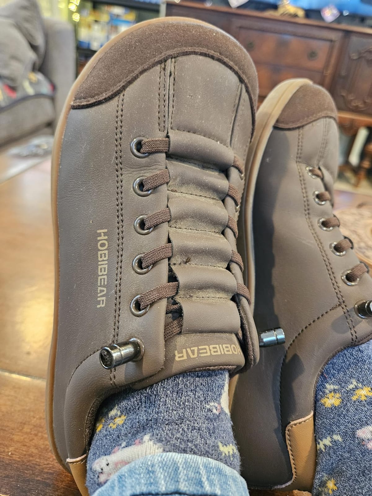 HOBIBEAR Leather Barefoot Shoes Lightweight Wide Toe Box Zero Drop Slip-on Shoes for Women customer photo 2