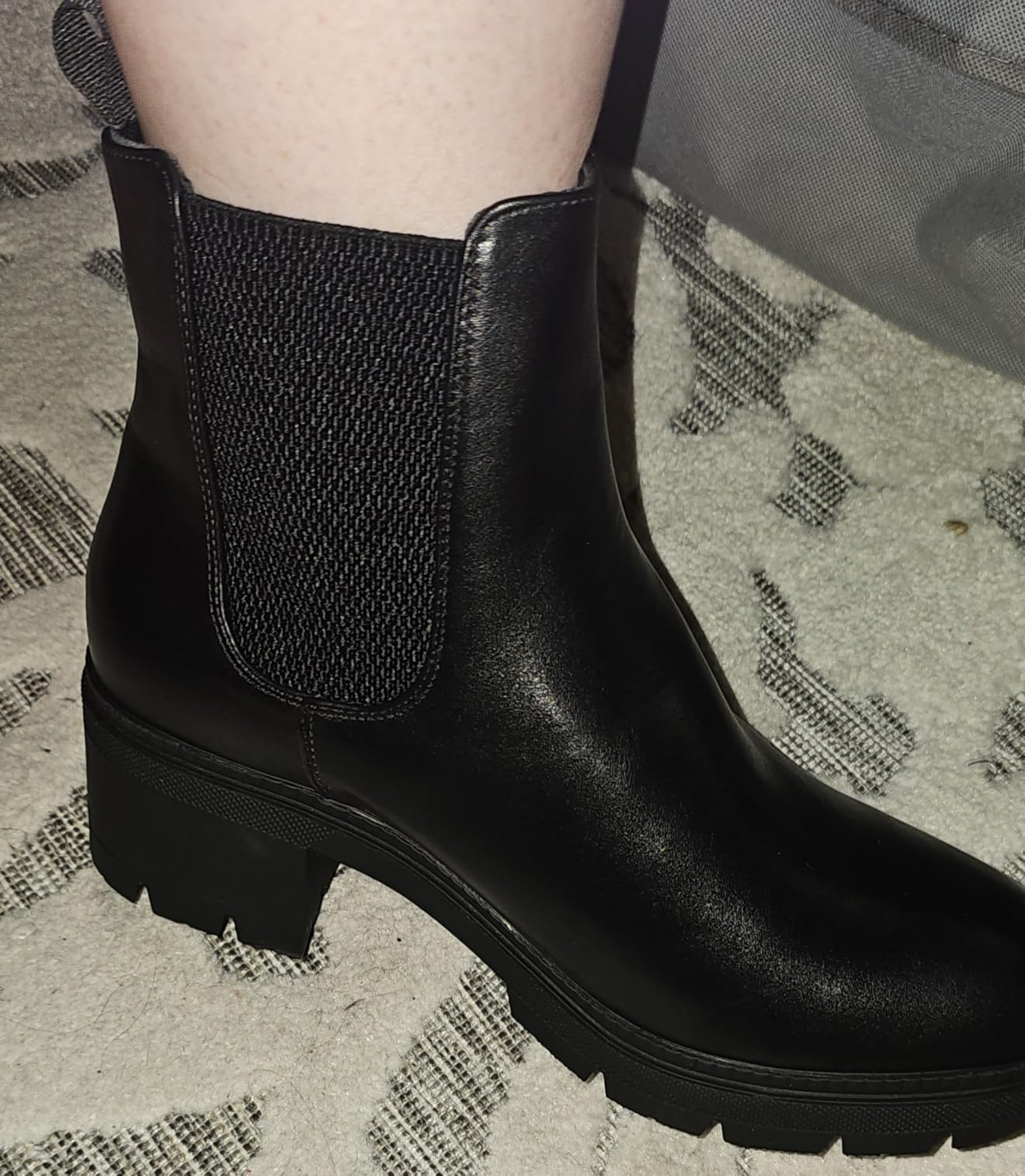 DOBOLIN Womens Wide Width Slip On Chelsea Ankle Boots customer photo 2
