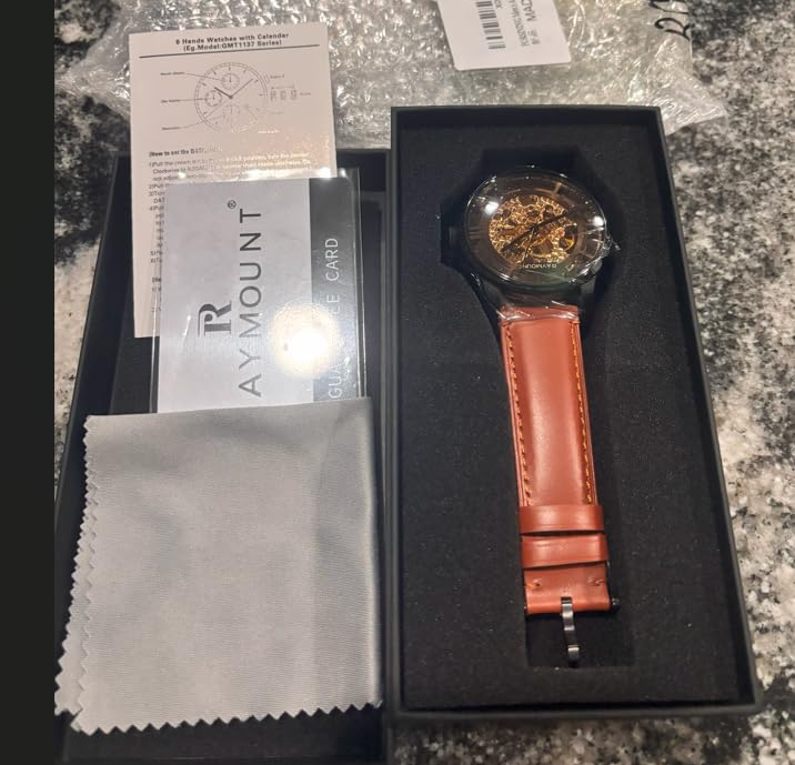 FORSINING Men's Automatic Watch with Mechanical Movement, Skeleton Dial and Leather Band customer photo 1