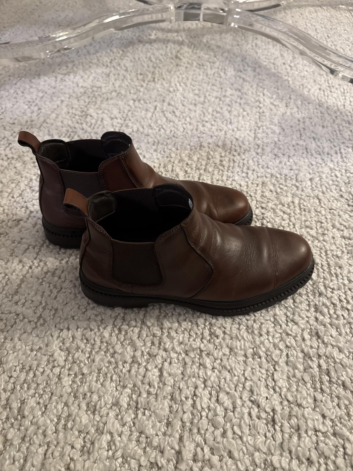Men's Genuine Leather Chelsea Boots, Slip-on Dress Boot customer photo 1