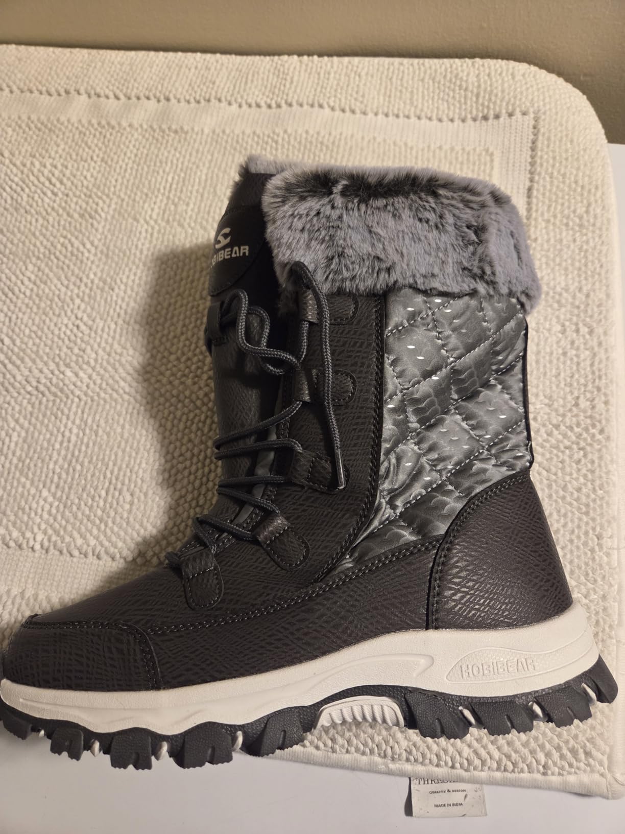 HOBIBEAR Women's Winter Snow Boots Warm Faux Fur customer photo 1