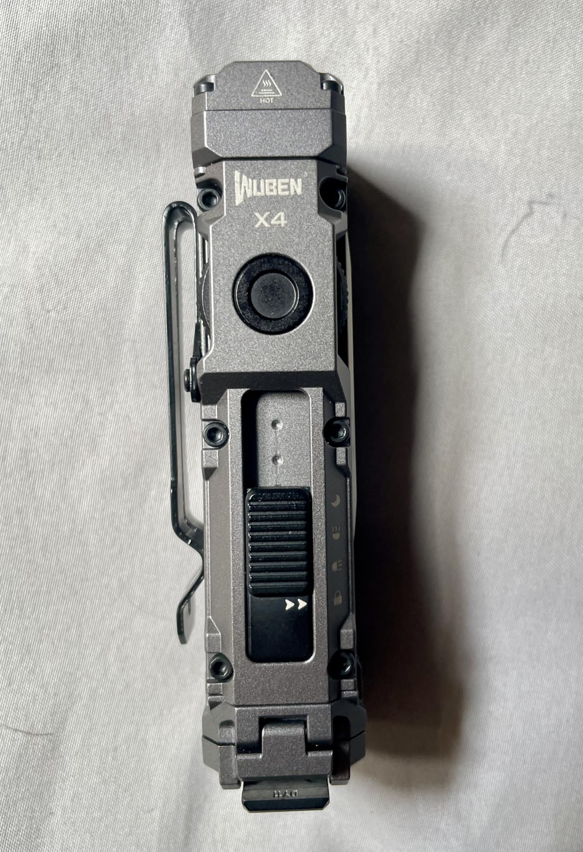 WUBEN X4 Flashlight Rechargeable, EDC Light with Multi-Mode RGB Light | 1500 Lumens Mini Tactical Flashlight with Clip & Tail switch, Small Handheld Flashlight for Camping, Emergency, Reading & Walks customer photo 1