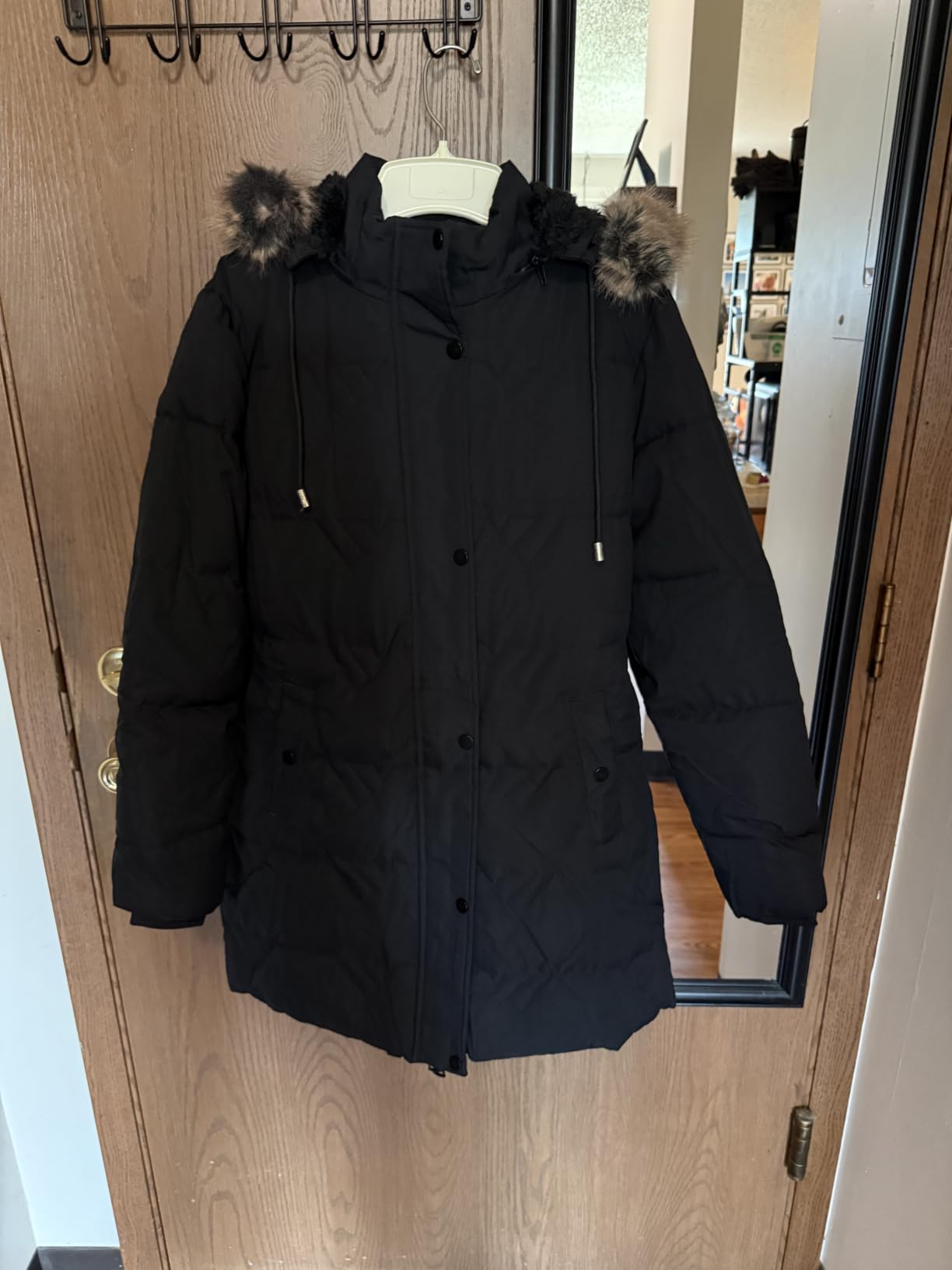 Women's Winter Coat Waterproof Long Insulated Parka with Detachable Hood customer photo 1