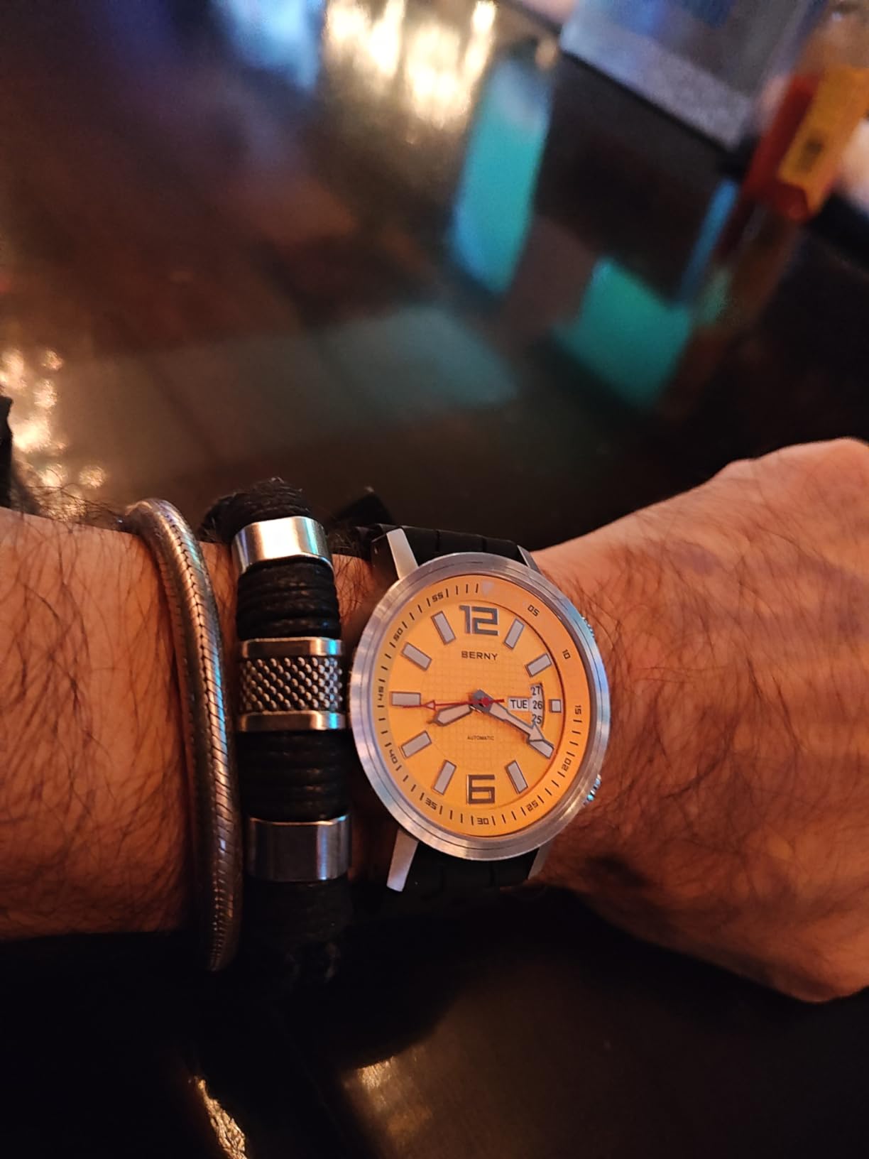 BERNY Men's Automatic Dive Watch, 20ATM Waterproof, Sapphire Lens customer photo 2