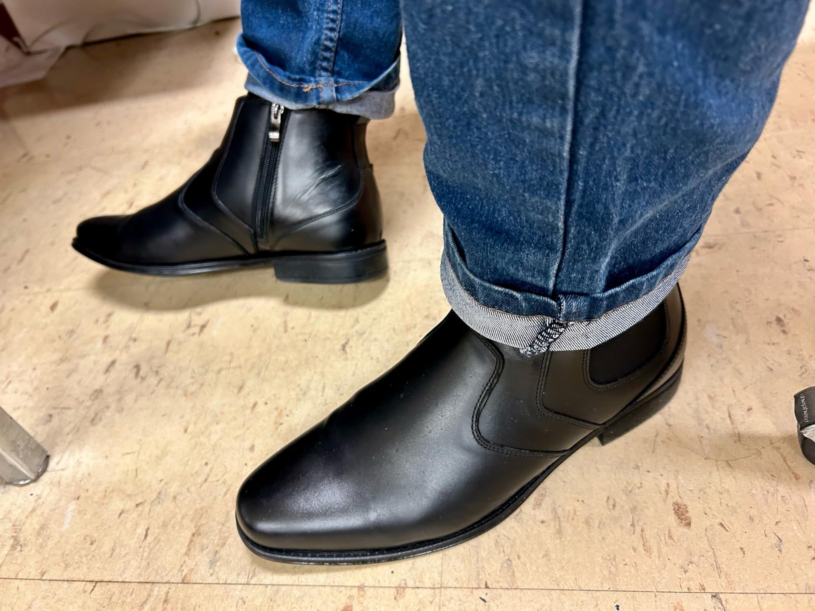 Holy dove Chelsea Boots Men - Genuine Leather,Chelsea Boots for Men with Side Zipper, Casual Slip-On Ankle Boots, Chukka & Oxford Style Dress Boots customer photo 2