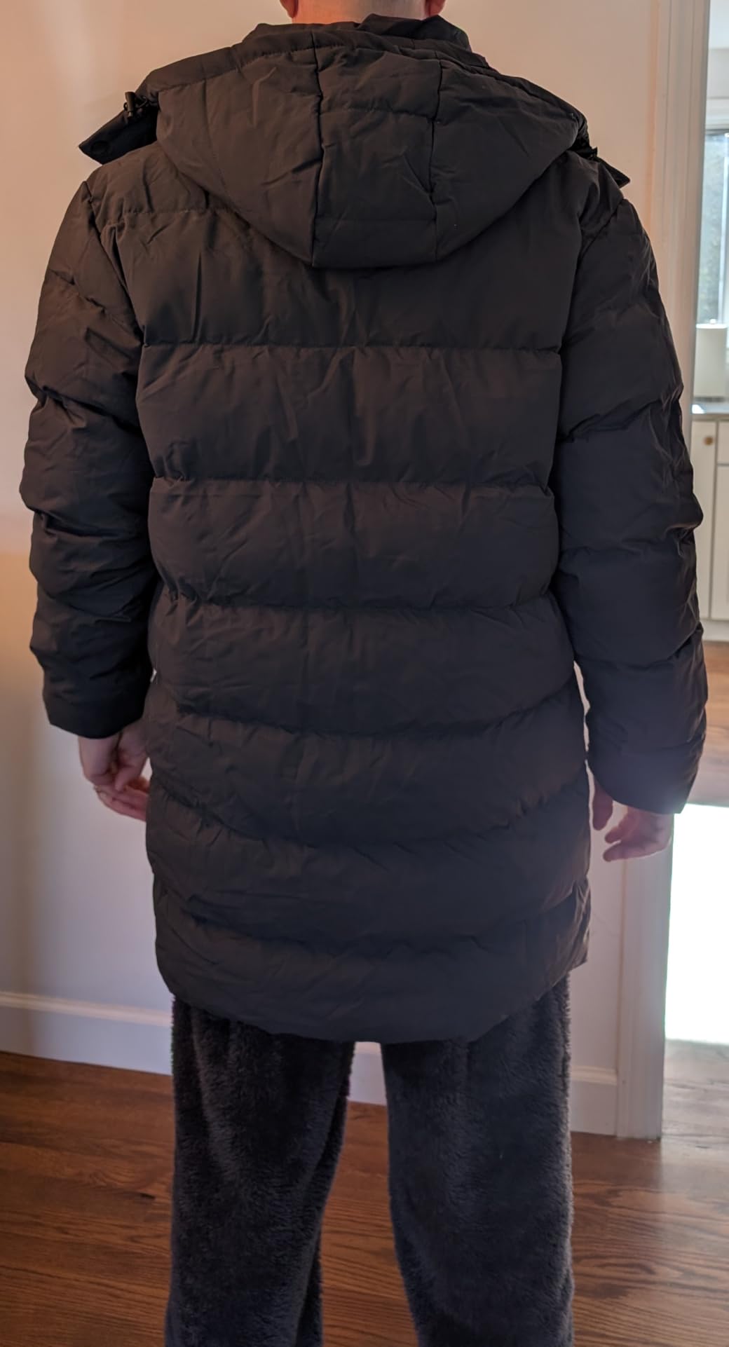 Men's Winter Coat Long Puffer Jacket Waterproof Ski Parka Thicken Insulated Outerwear with Removable Hood customer photo 1