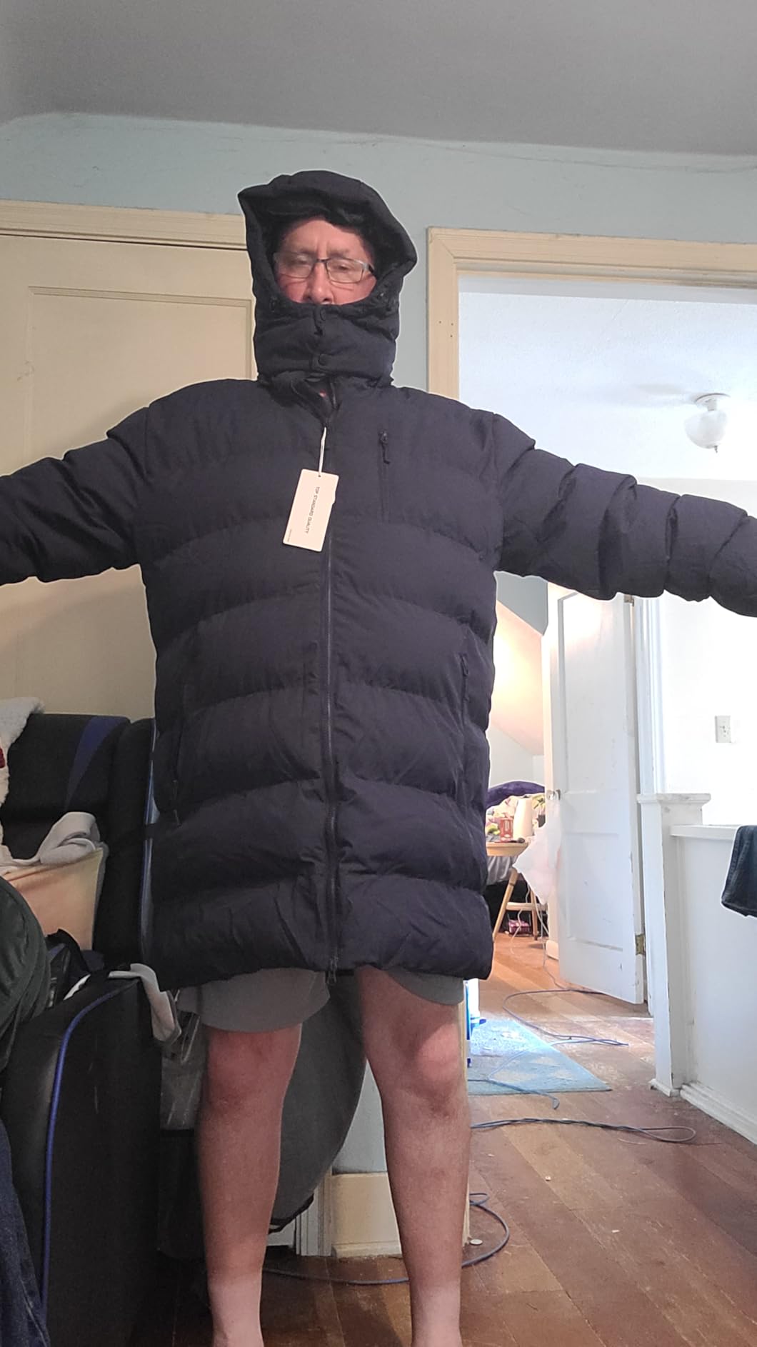 Men's Winter Coat Long Puffer Jacket Waterproof Ski Parka Thicken Insulated Outerwear with Removable Hood customer photo 2