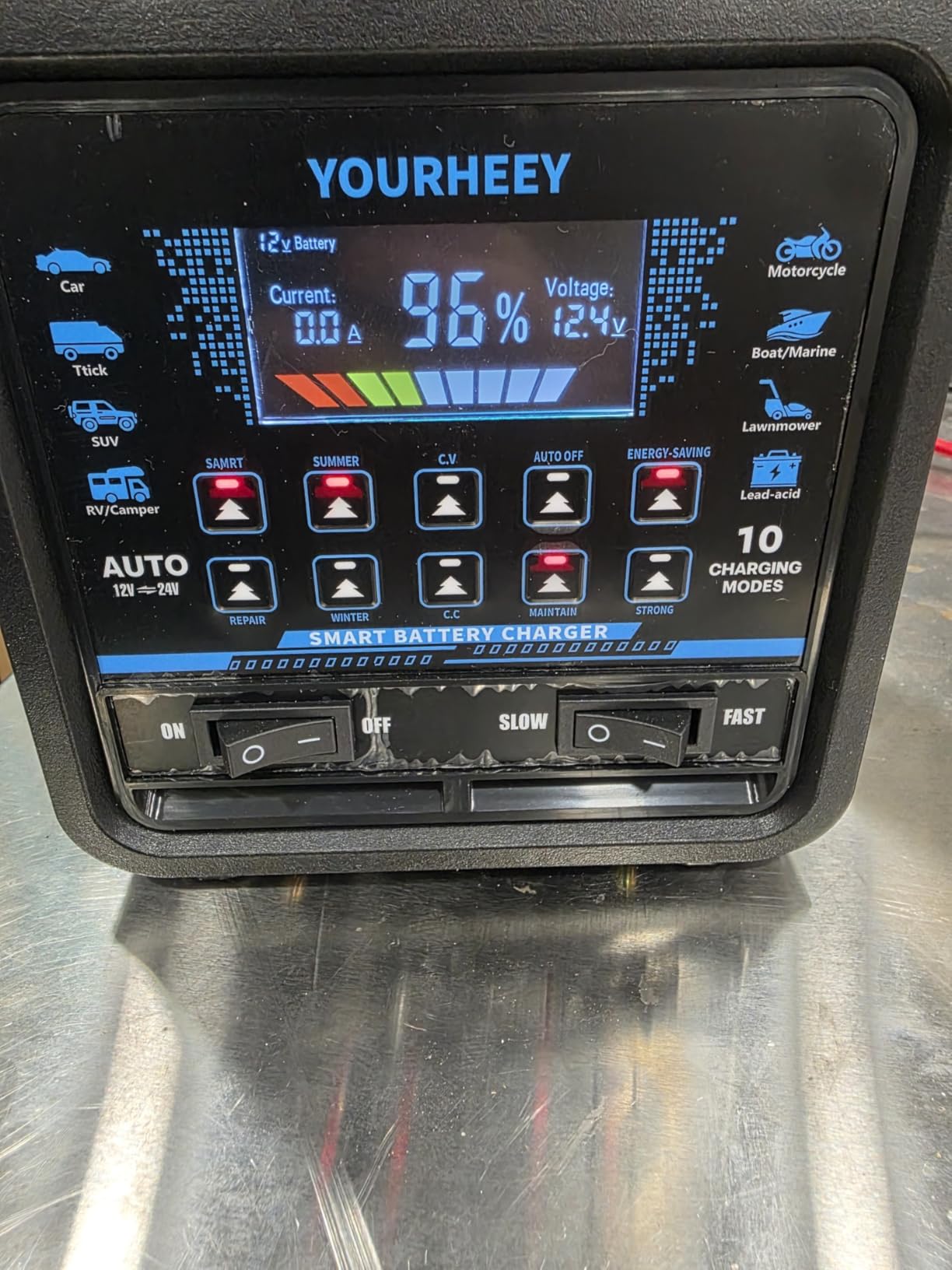 2026 Upgraded 12V/24V 0-20A Heavy Duty Battery Charger/Maintainer with Auto Shutoff, Repair & Winter Mode, 10 Modes & Color Screen for Car, Truck, Motorcycle, RV, Boat, Lawn Mower, Deep Cycle Chargers customer photo 1