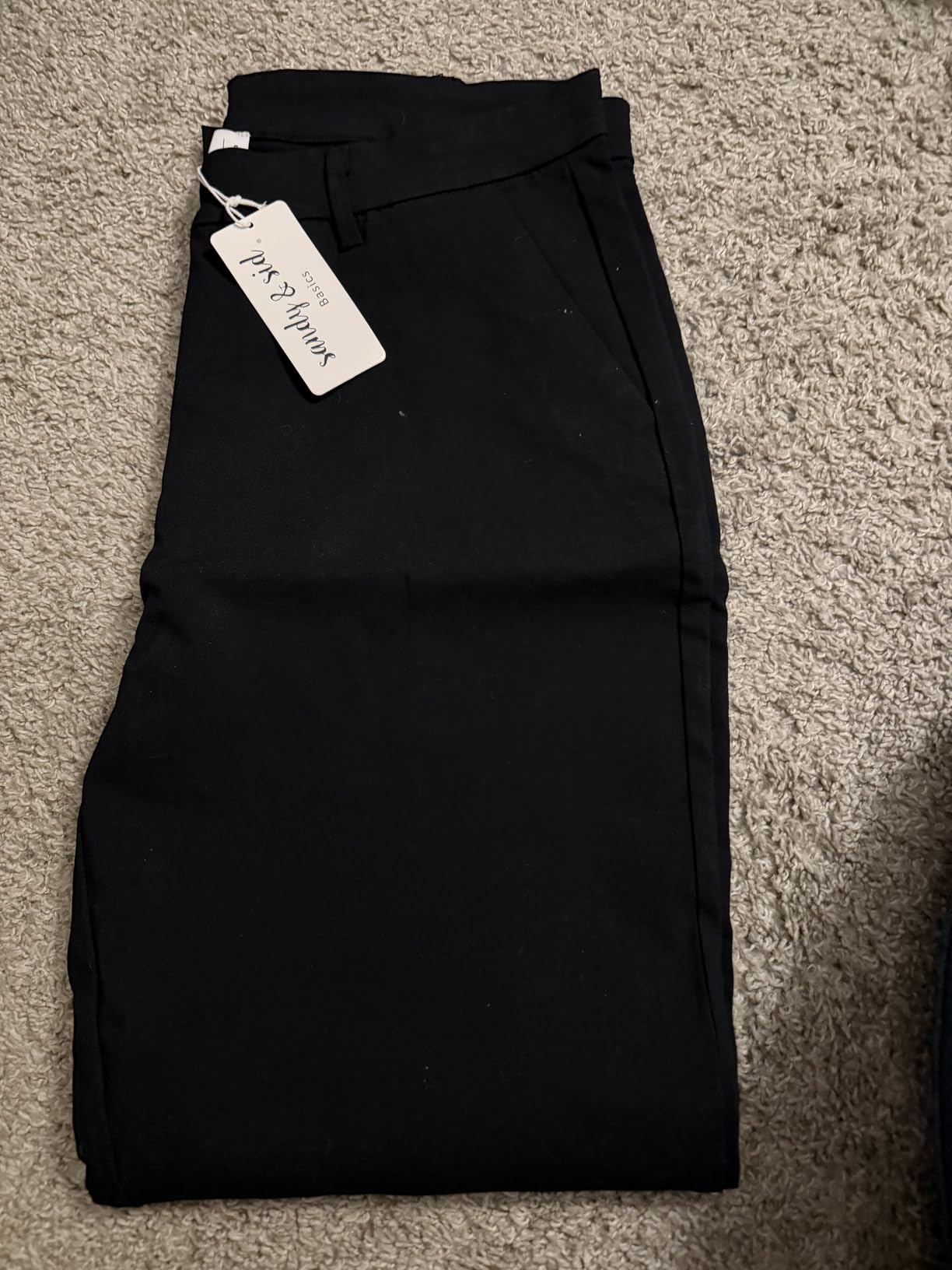 Sandy&Sid Comfort Stretch Work Pants, for Petite & Plus Size Women, Cropped Ankle Black Business Casual Slacks customer photo 1