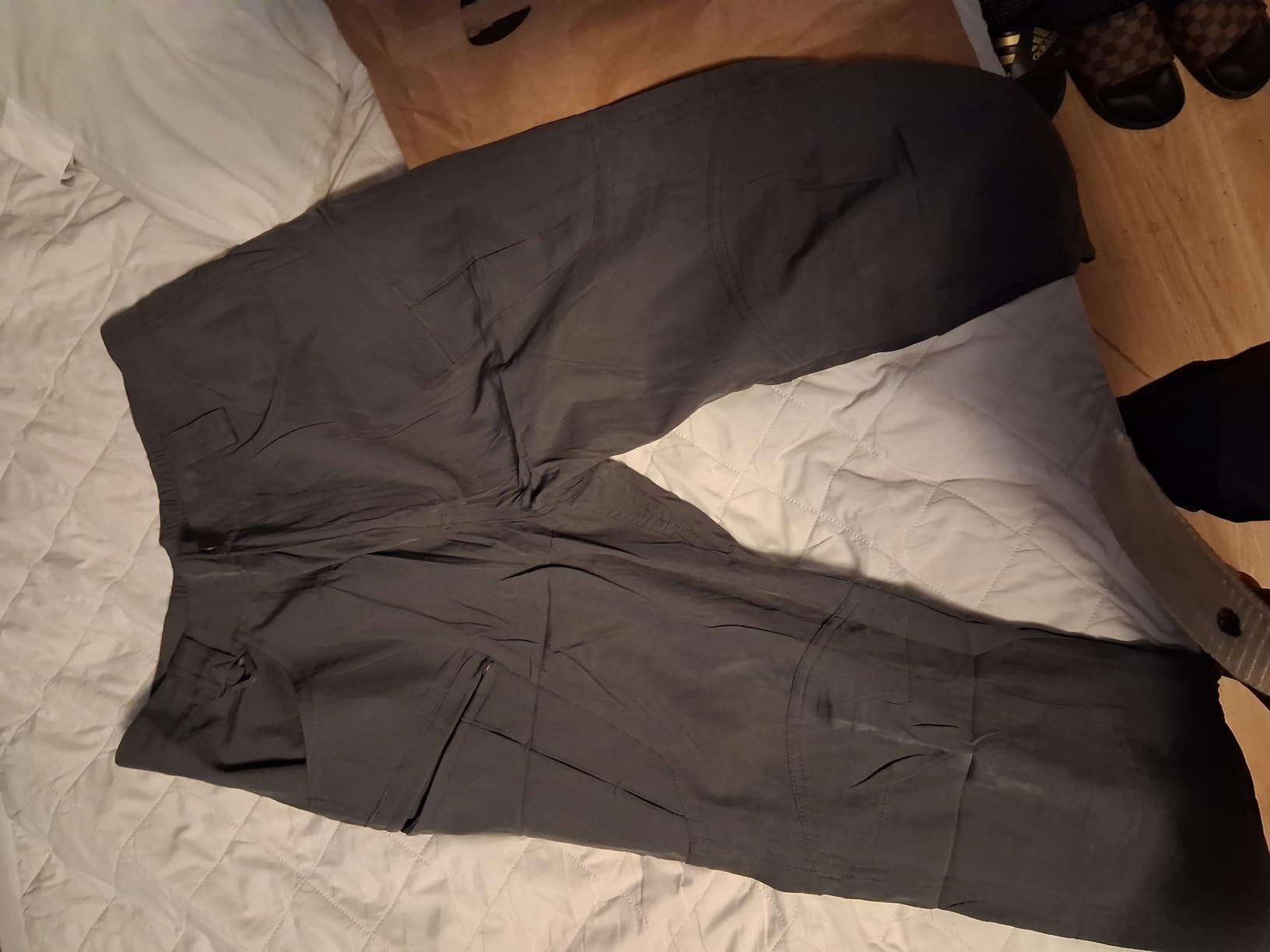 Men's Stretch Tactical Pants Waterproof Ripstop Fabric Cargo Pants Lightweight Casual Hiking Outdoor Work Pants customer photo 1