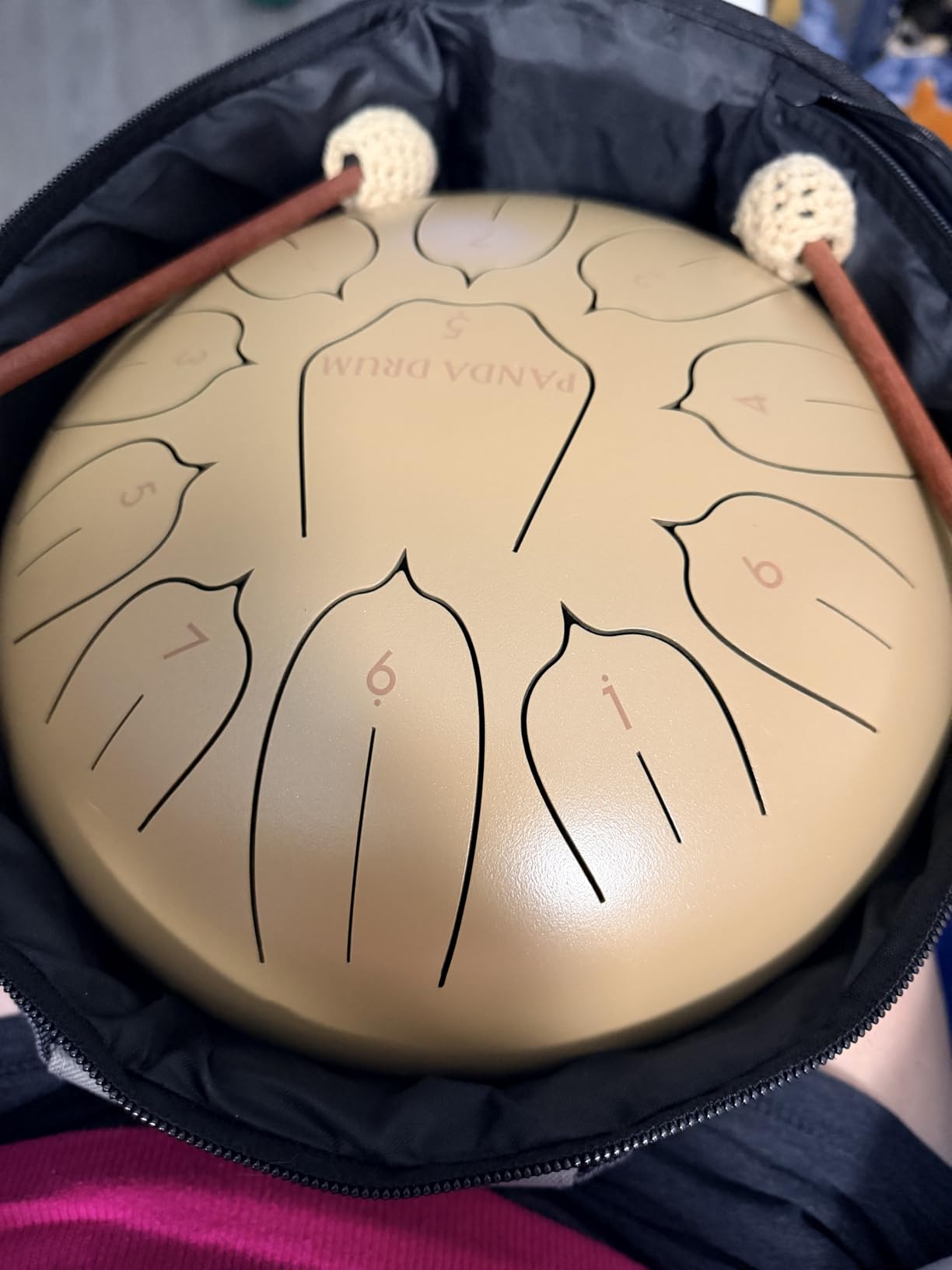 Panda Drum Plus (Sandstone) | Steel Tongue Drum | 11 Inch | Calming Handpan customer photo 2