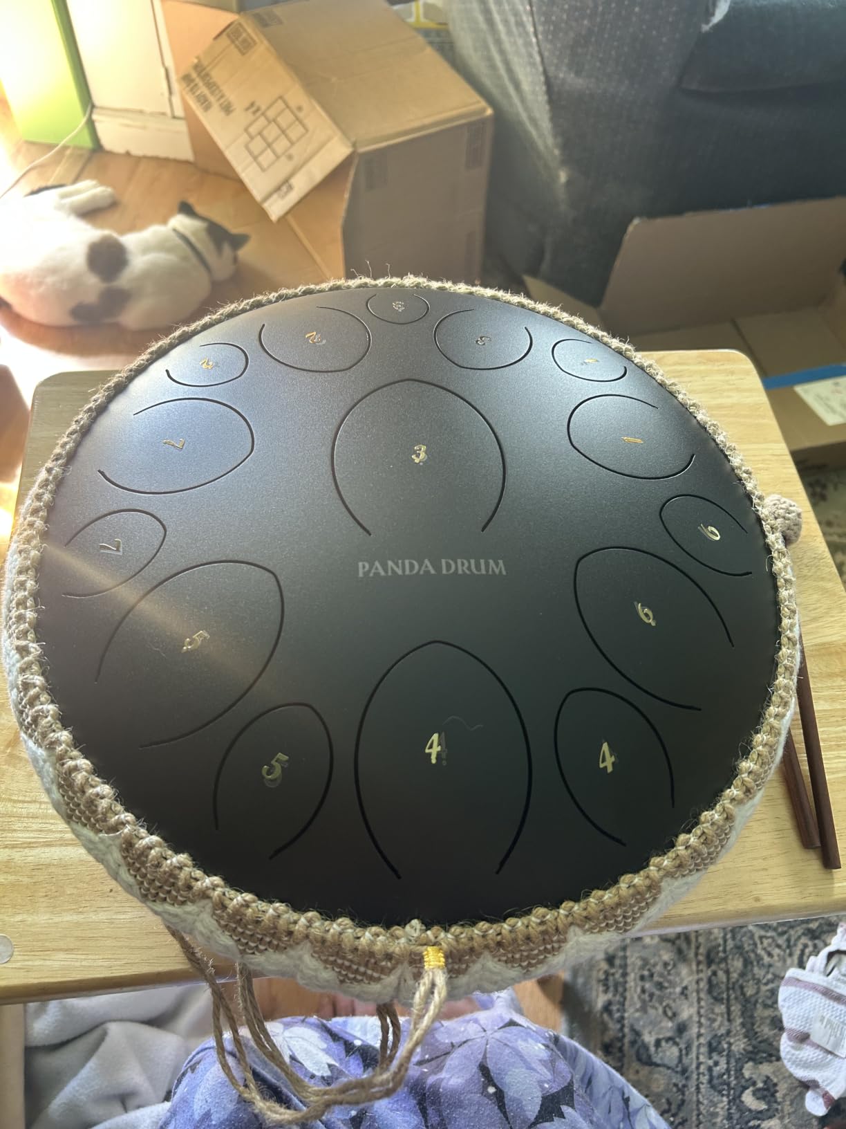 Panda Drum Pro (Black) | Steel Tongue Drum for Inside & Outside | 15 Inch customer photo 1
