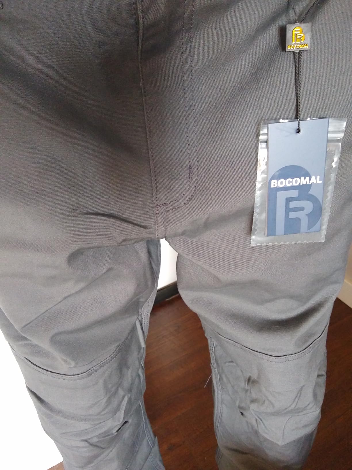 BOCOMAL FR Pants for Men Stretch Canvas Heavyweight Carpenter Relaxed Fit | Flame Resistant Utility Reinfoced Flexible Work Jeans|NFPA2112 CAT2|Knee Pads Pocket Cargo Hammer Loop Water/Stain-Resistant customer photo 1