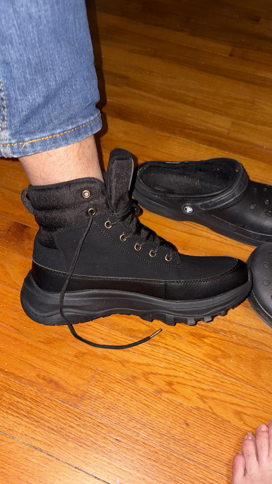 Snow Boots for Men Waterproof Outdoor Casual Winter Boot Lightweight with Arch Support customer photo 1