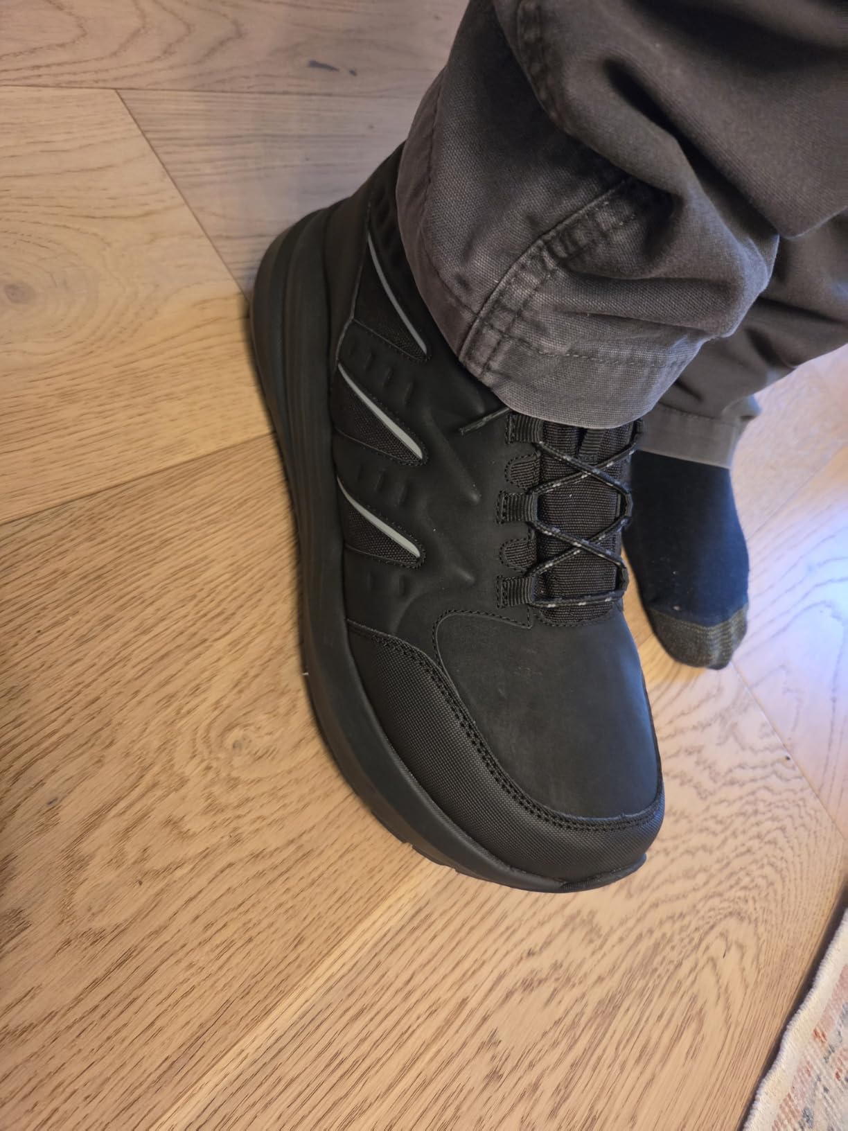 OrthoComfoot Men's Orthopedic Wide Waterproof Hiking Boots | Plantar Fasciitis Ankle Support Walking Shoes customer photo 2