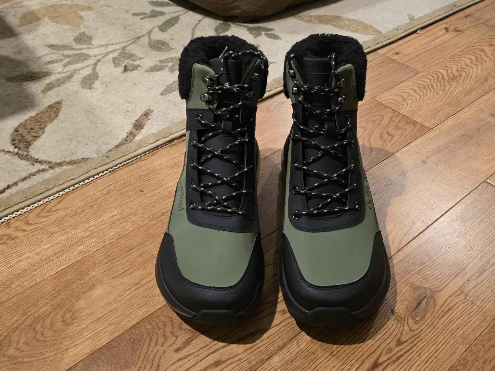 Men's Orthopedic Wide Snow Boots: Comfortable Winter Diabetic Plantar Fasciitis Arch Support Warm Insulated Mid Ankle Boots, Orthotic Casual Waterproof Walking Hiking Shoes for Foot Heel Pain Relief customer photo 2