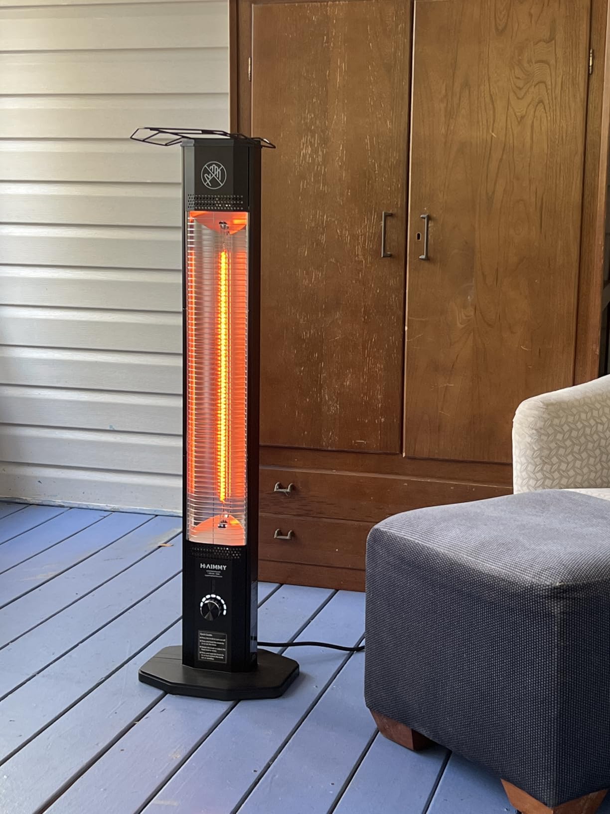 2S Fast Heating Infrared Outdoor Heater, 9 Heating Levels Electric Patio Heater with Motion Sensor, 34 In 9H Timer Wall Mounted Garage Heaters, for Porch, Gazebo, Workshop and Indoor customer photo 2