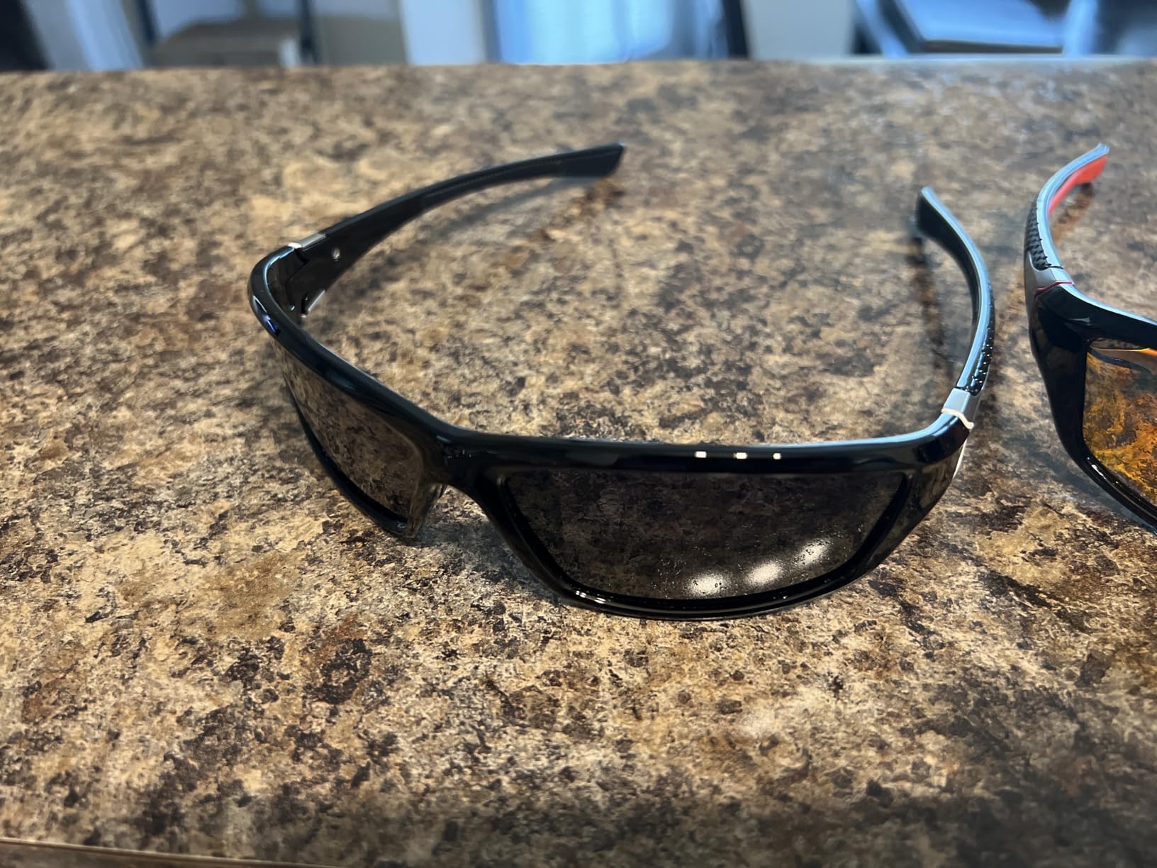 Polarized Sports Sunglasses for Men - Wrap Around Mens Sunglasses UV Protection for Fishing Cycling Driving customer photo 1